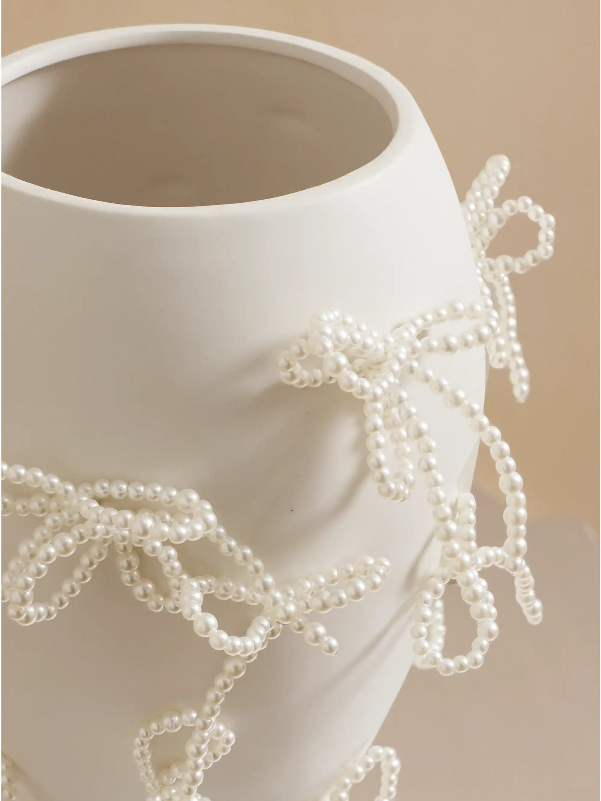 Large Embellished Ceramic Vase