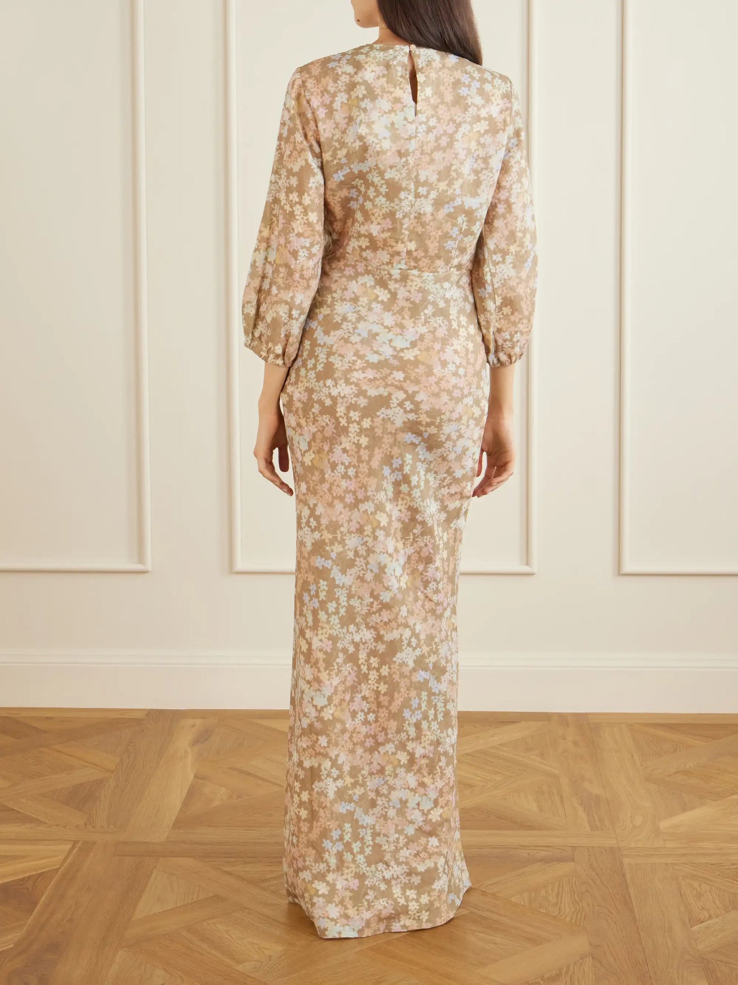 Berna Floral-print Linen Maxi Dress