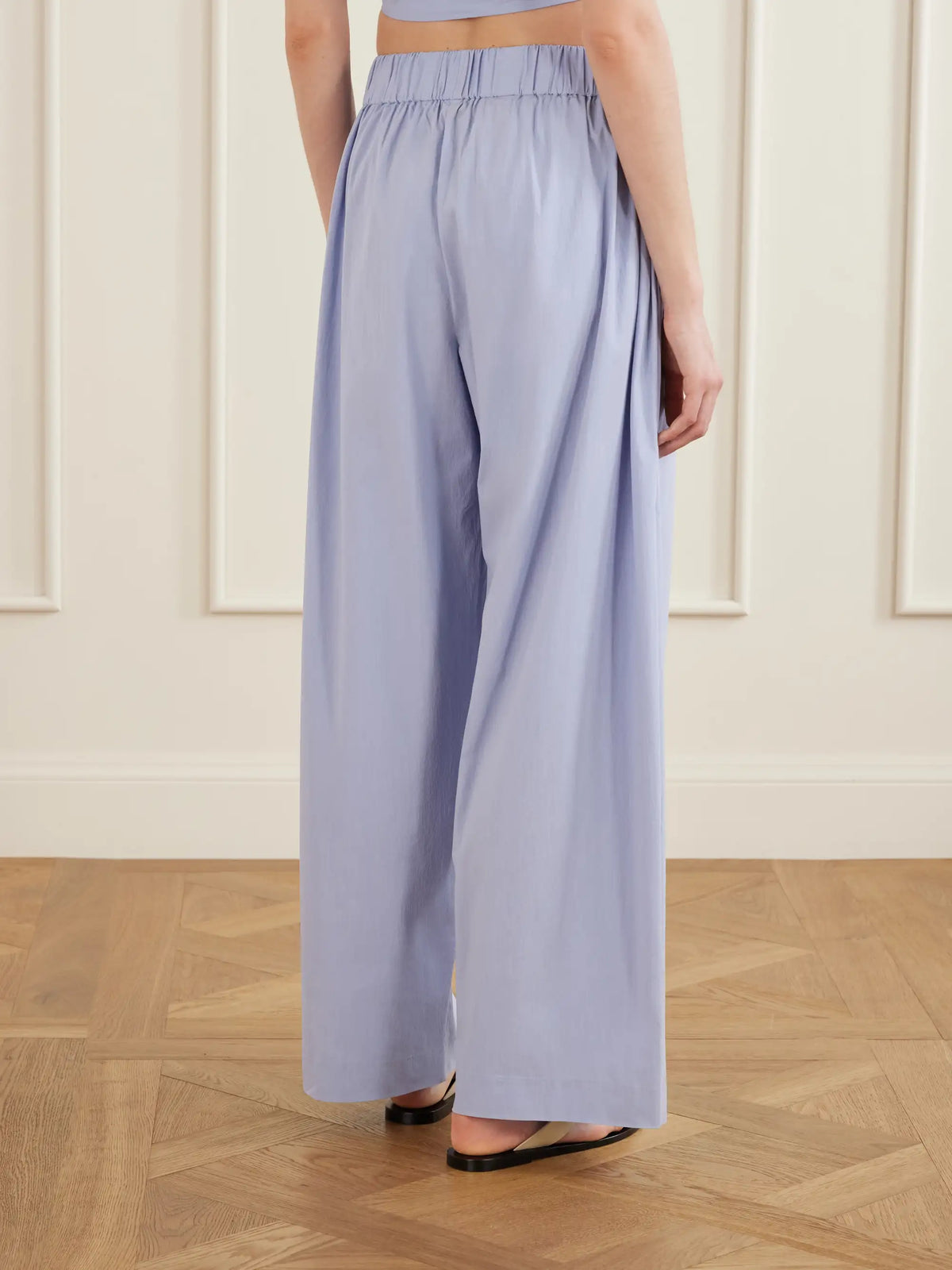 Everyday Cotton-blend Poplin Wide-leg Pants