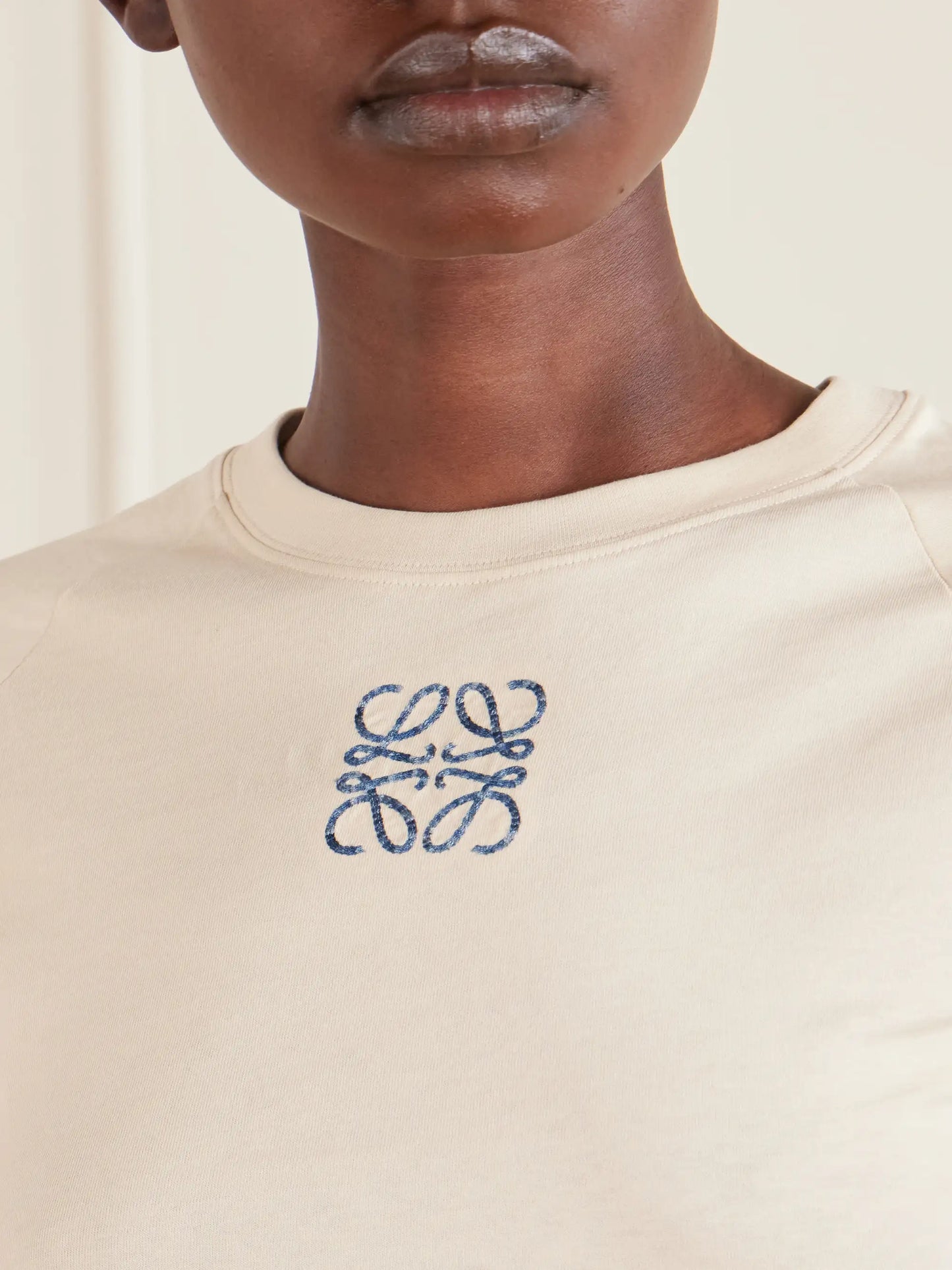 + Paula's Ibiza Anagram Embroidered Cotton T-shirt