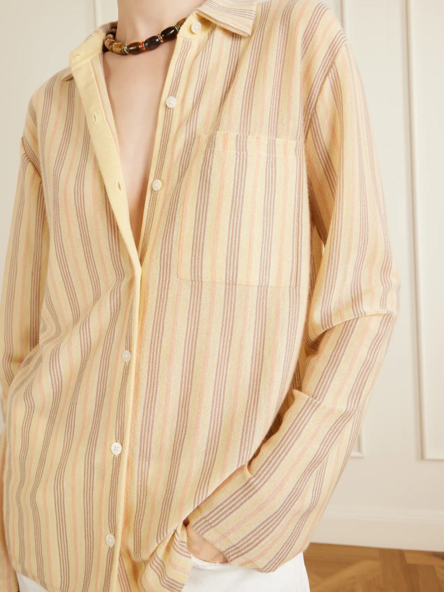 Showtime Striped Cashmere Shirt
