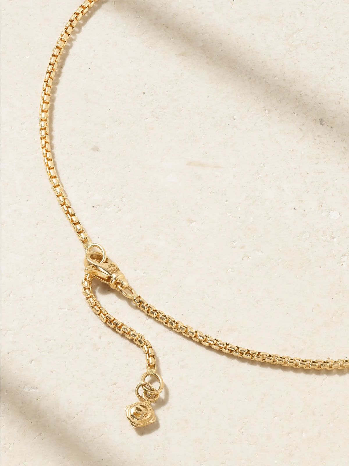 Hollow Box Chain 18-karat Gold Necklace