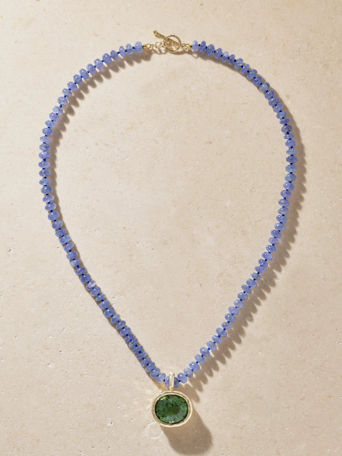 Octavia Elizabeth Hidden Gem 18-karat Gold, Tanzanite And Tourmaline Necklace