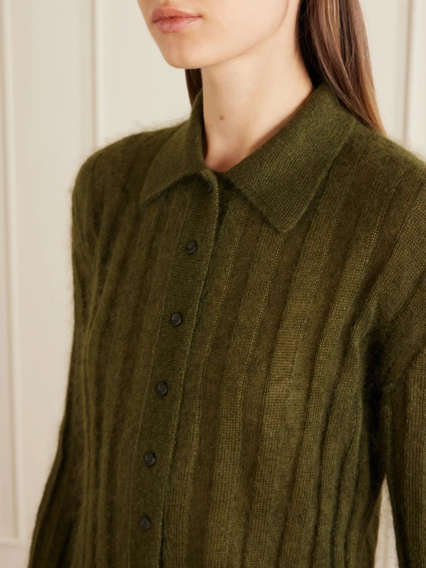 Meadow Ribbed Mohair And Silk-blend Cardigan
