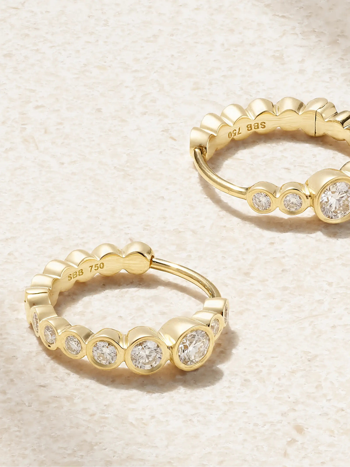 Petite Ensemble Daisy 18-karat Recycled Gold Diamond Hoop Earrings