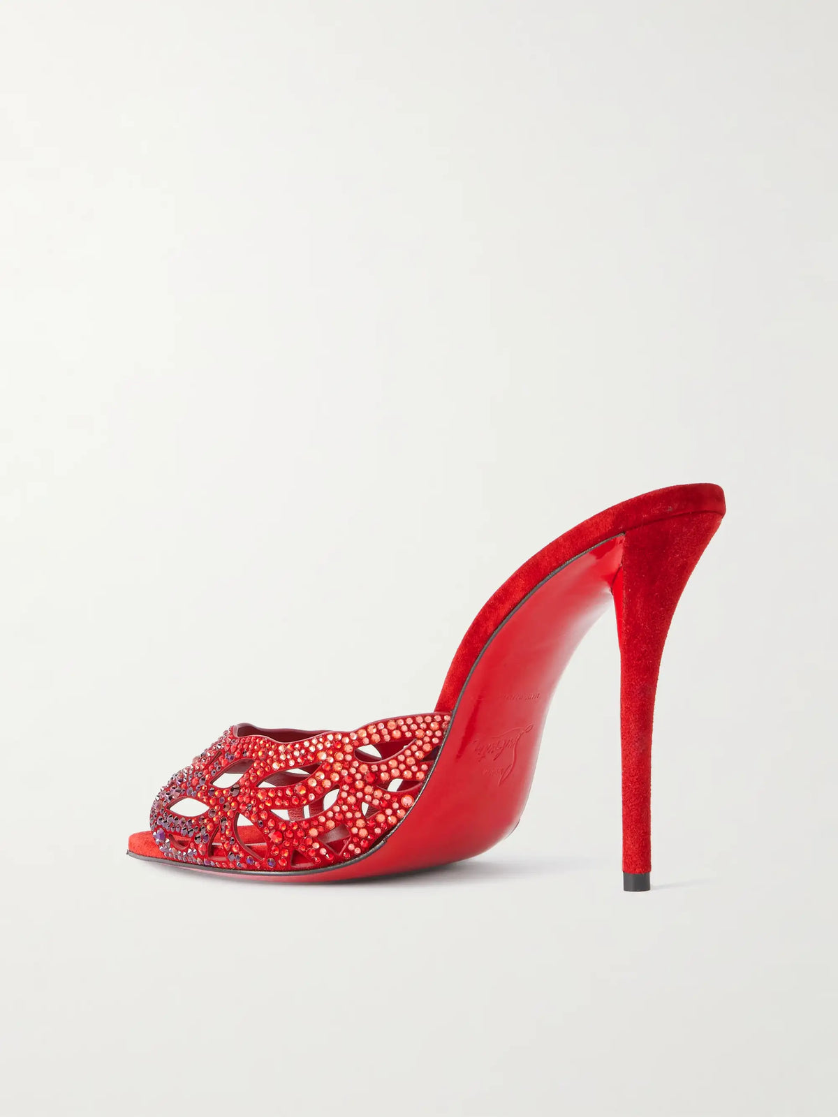 Lasera 100 Cutout Crystal-embellished Suede Sandals