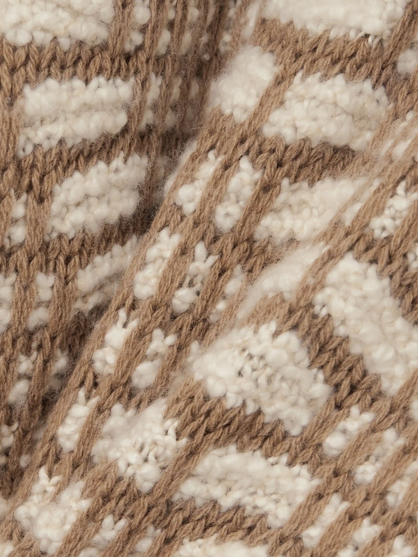 Jacquard-knit Camel Hair Sweater
