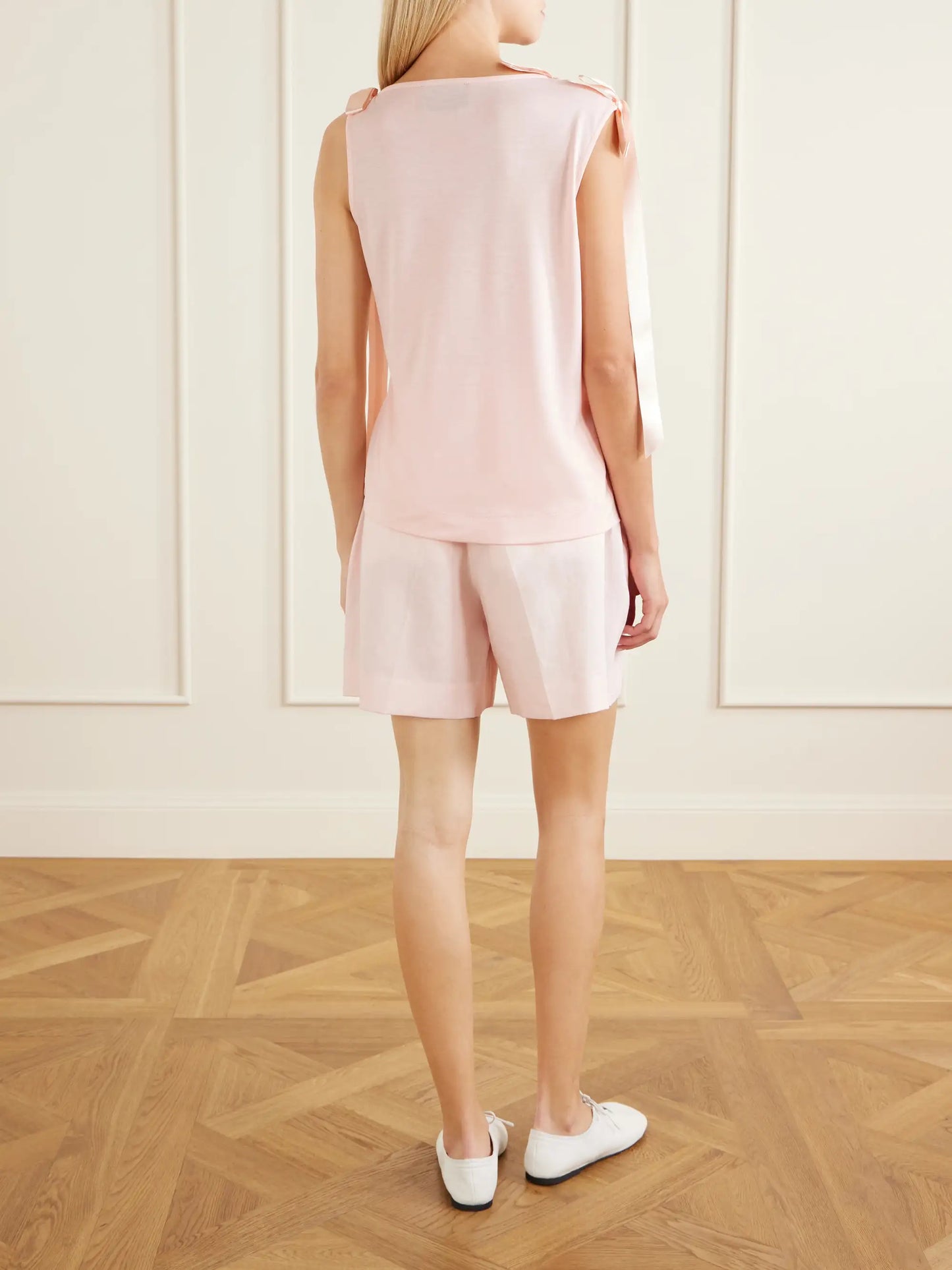 Bow-trimmed Jersey Tank