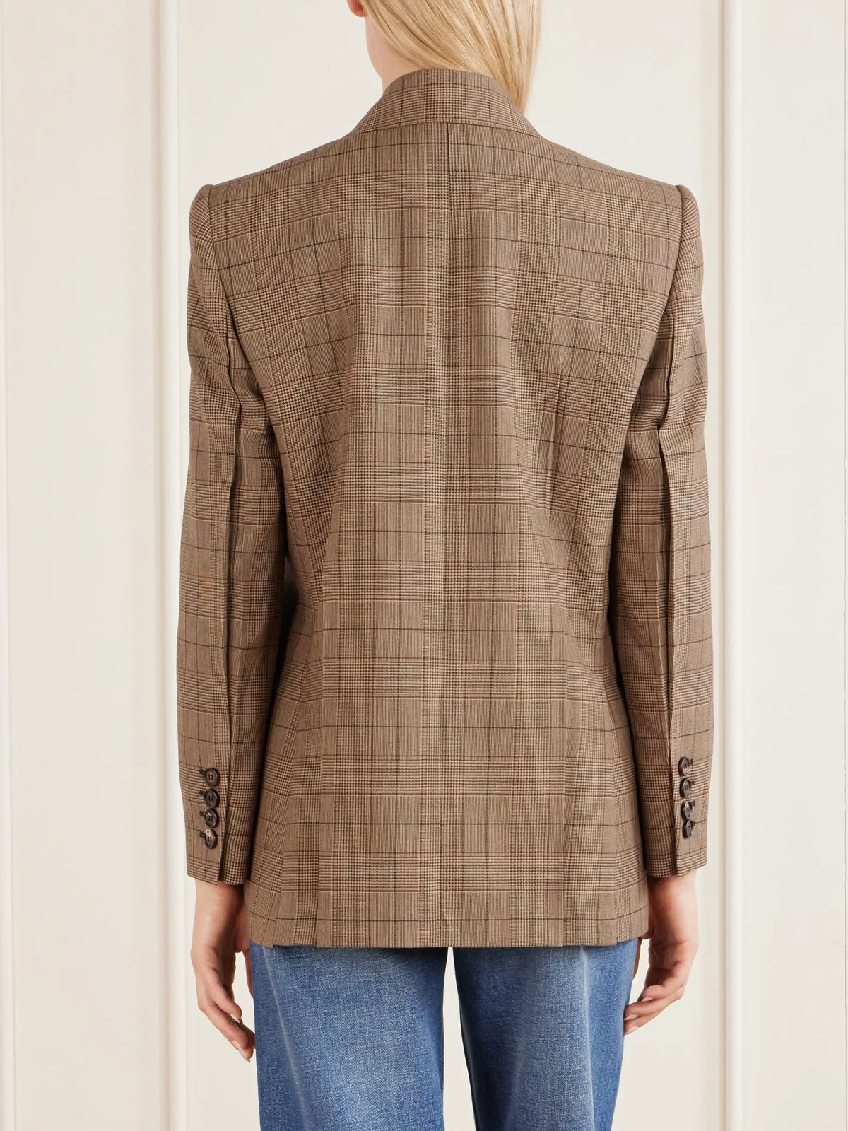 Chloé Double-breasted Checked Wool Blazer