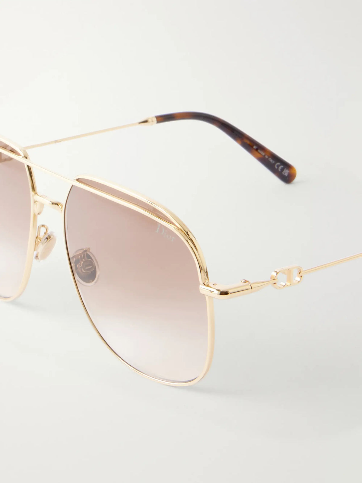 DIOR Eyewear Petit Cd A1u Square-frame Gold-tone Sunglasses