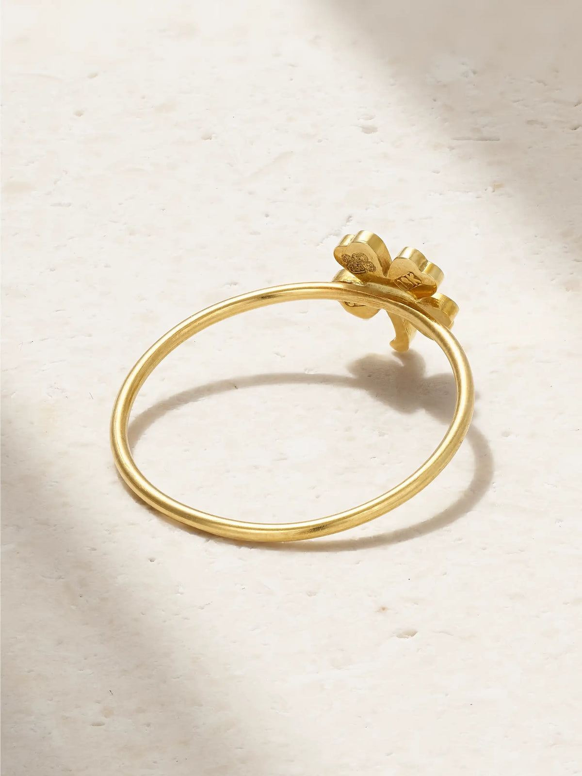 Mini Clover 18-karat Gold Ring