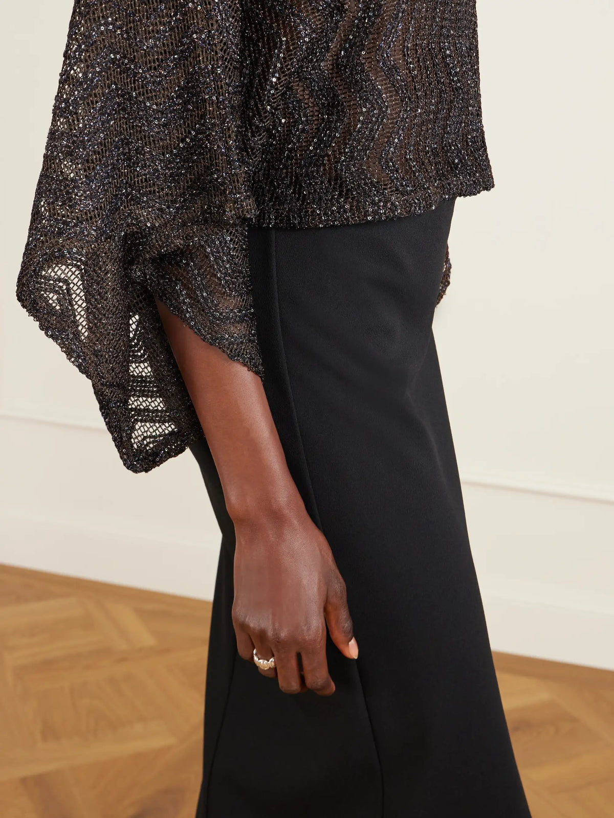 Mare Cropped Sequin-embellished Crochet-knit Top