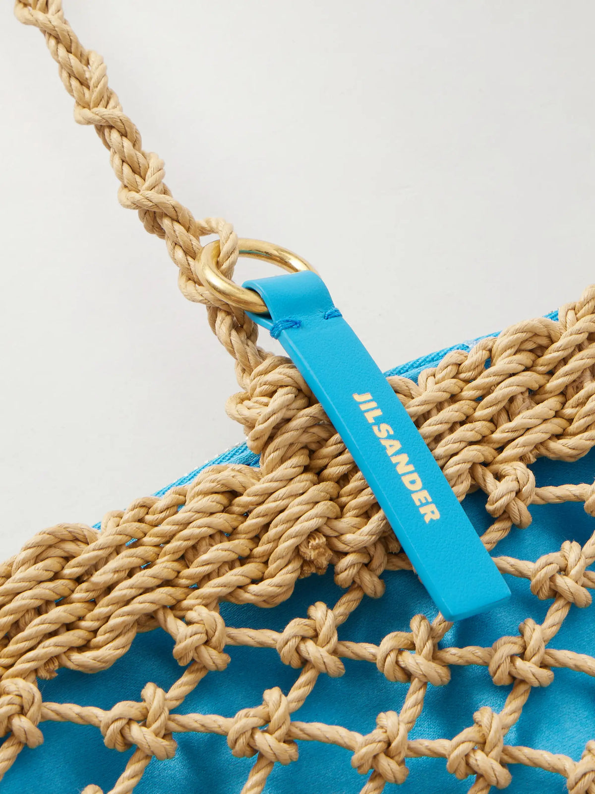Tangle Net Satin And Cotton Cord Shoulder Bag