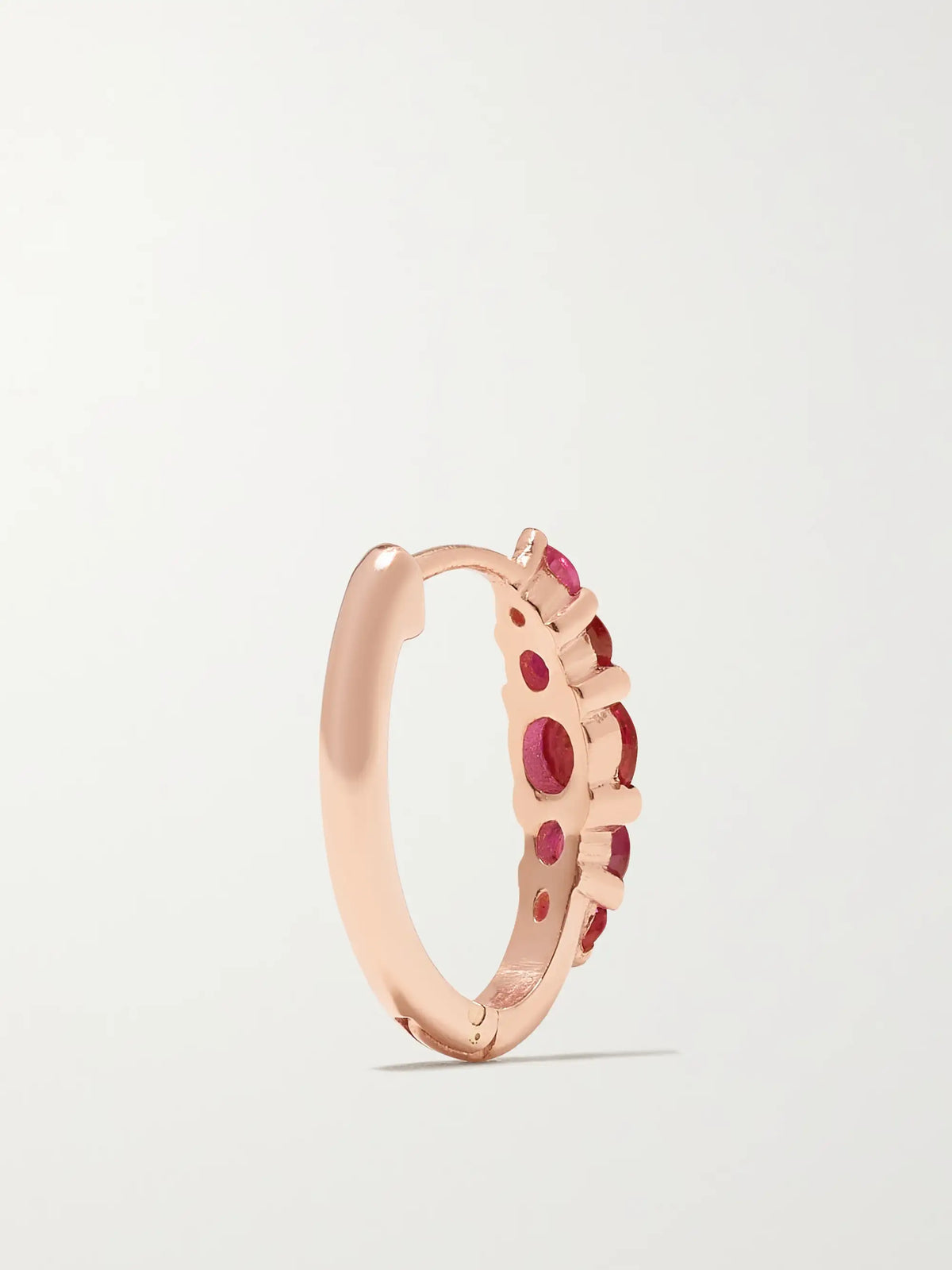 Rivulet Medium 18-karat Rose Gold Ruby Hoop Earrings