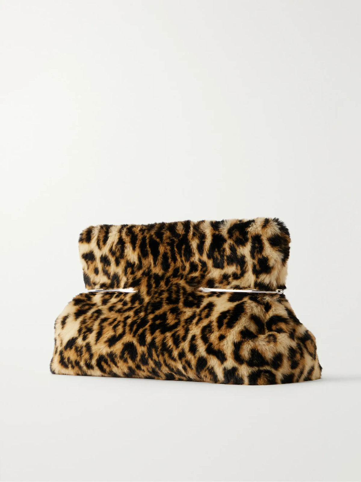 Givenchy Pinch Leopard-print Shearling Clutch