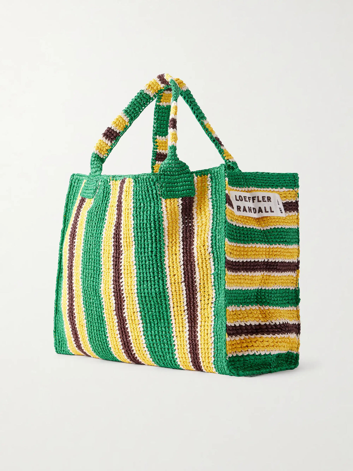 Sol Striped Woven Raffia Tote Bag