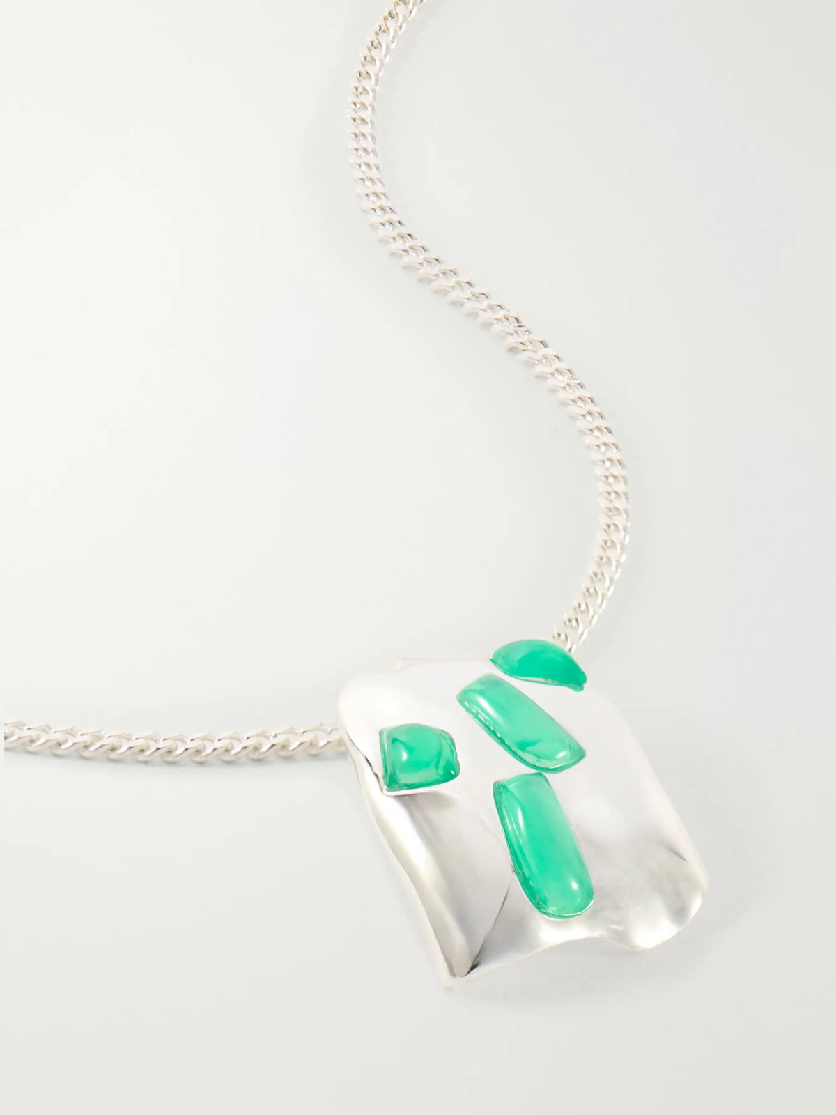 Completedworks Cobblestones Silver-plated Resin Pendant Necklace