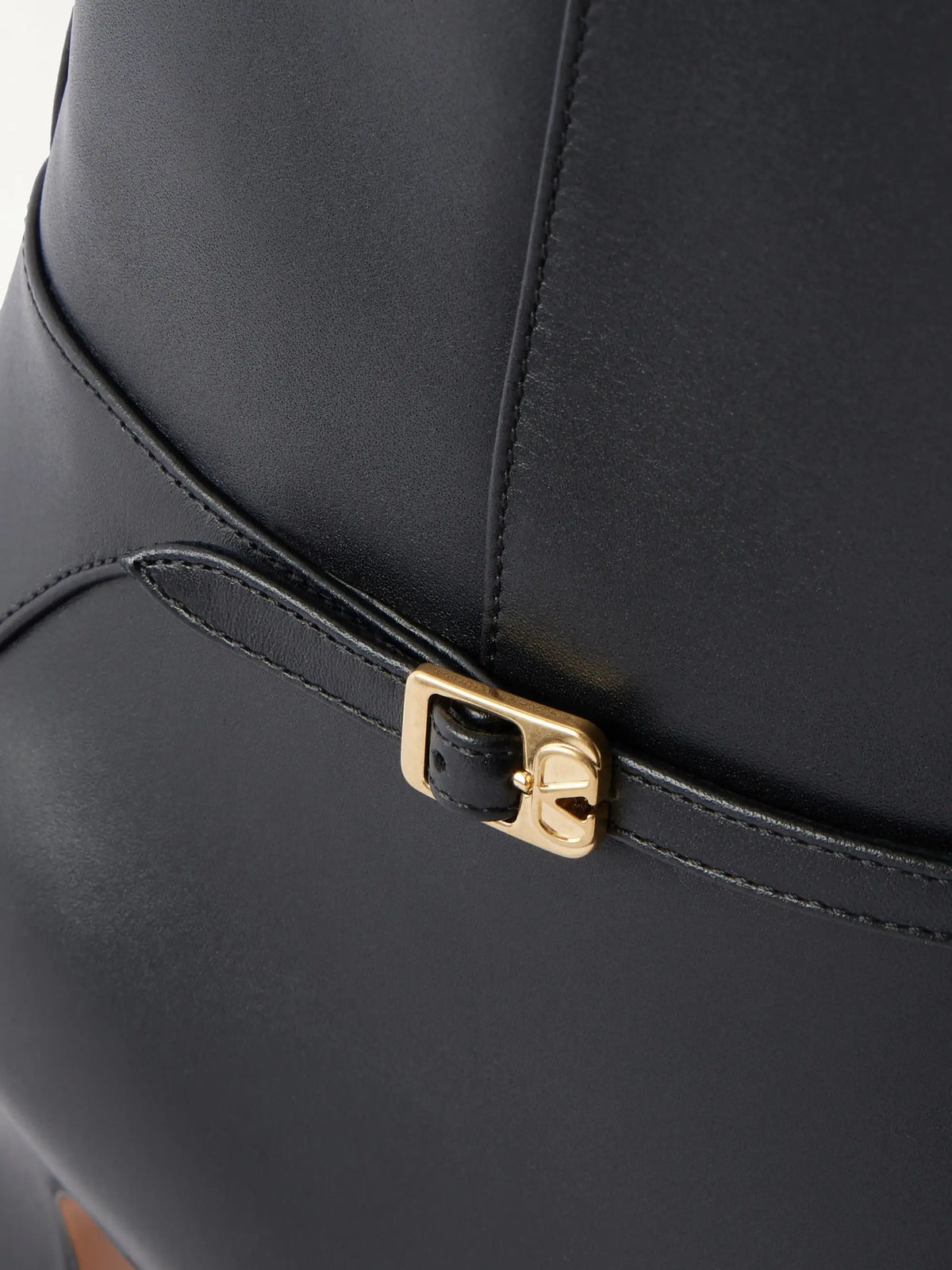 Pattie 85 Buckle-embellished Leather Knee Boots