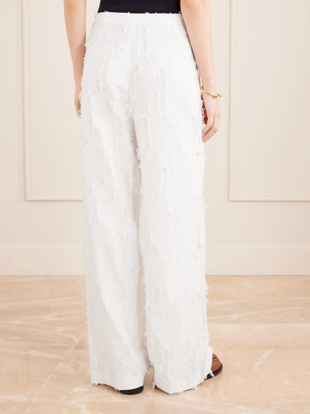 Proenza Schouler White Label Shilo Jacquard-knit Cotton-blend Straight-leg Pants