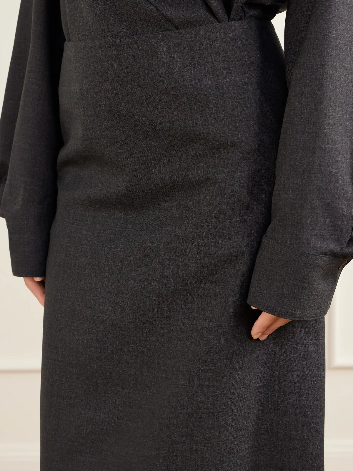 Calvin Klein Collection Eulalia Wool-woven Midi Skirt