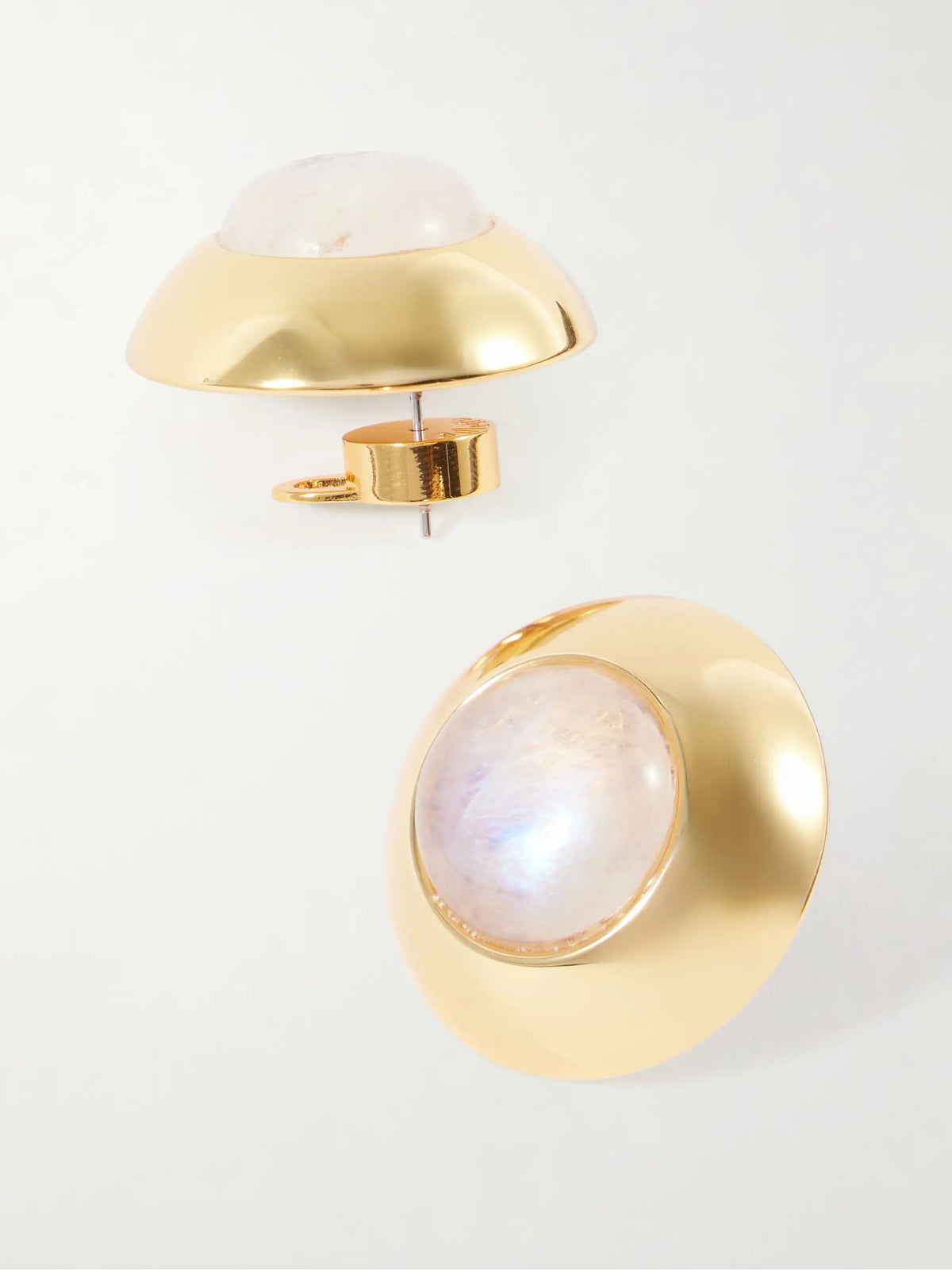 Gold-plated And Moonstone Earrings