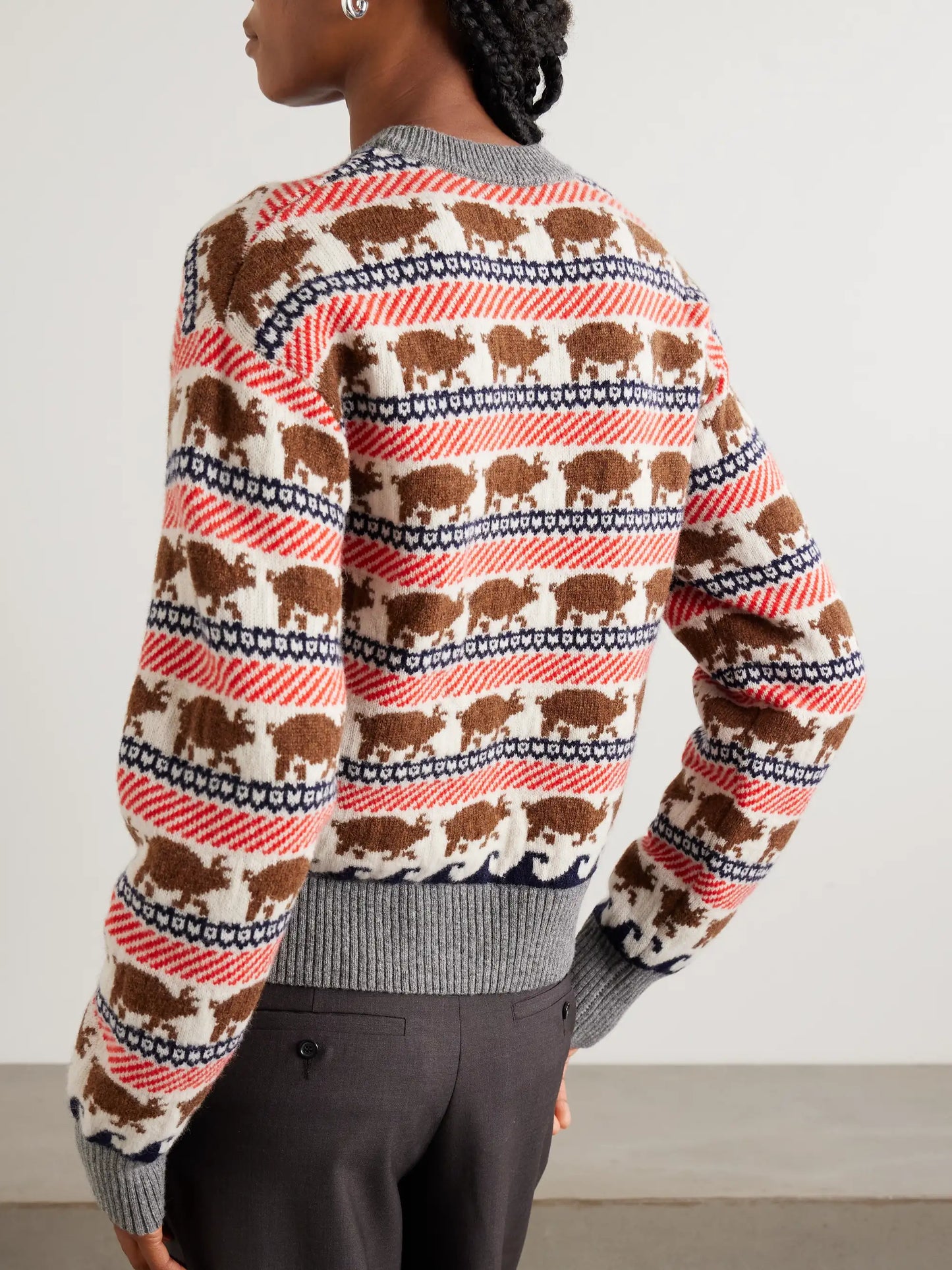 Intarsia Wool Sweater