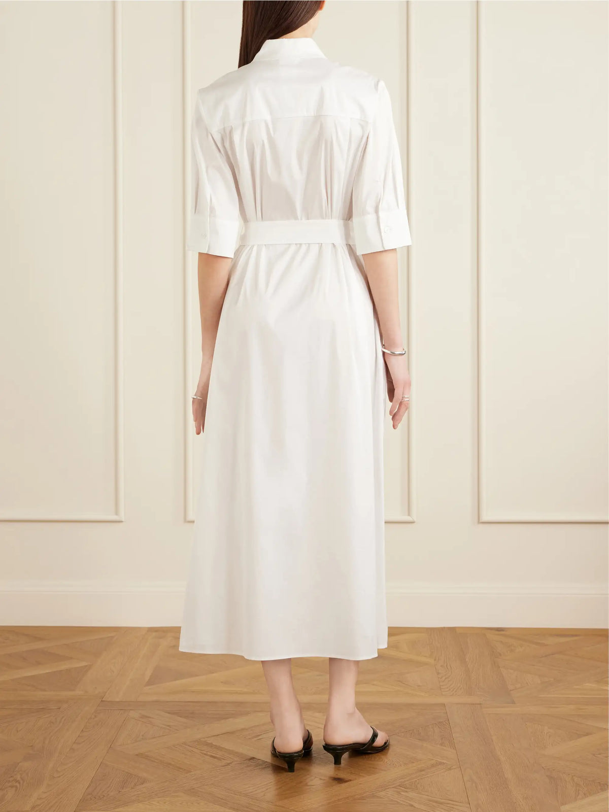 Beachwear Cotton-blend Poplin Midi Dress