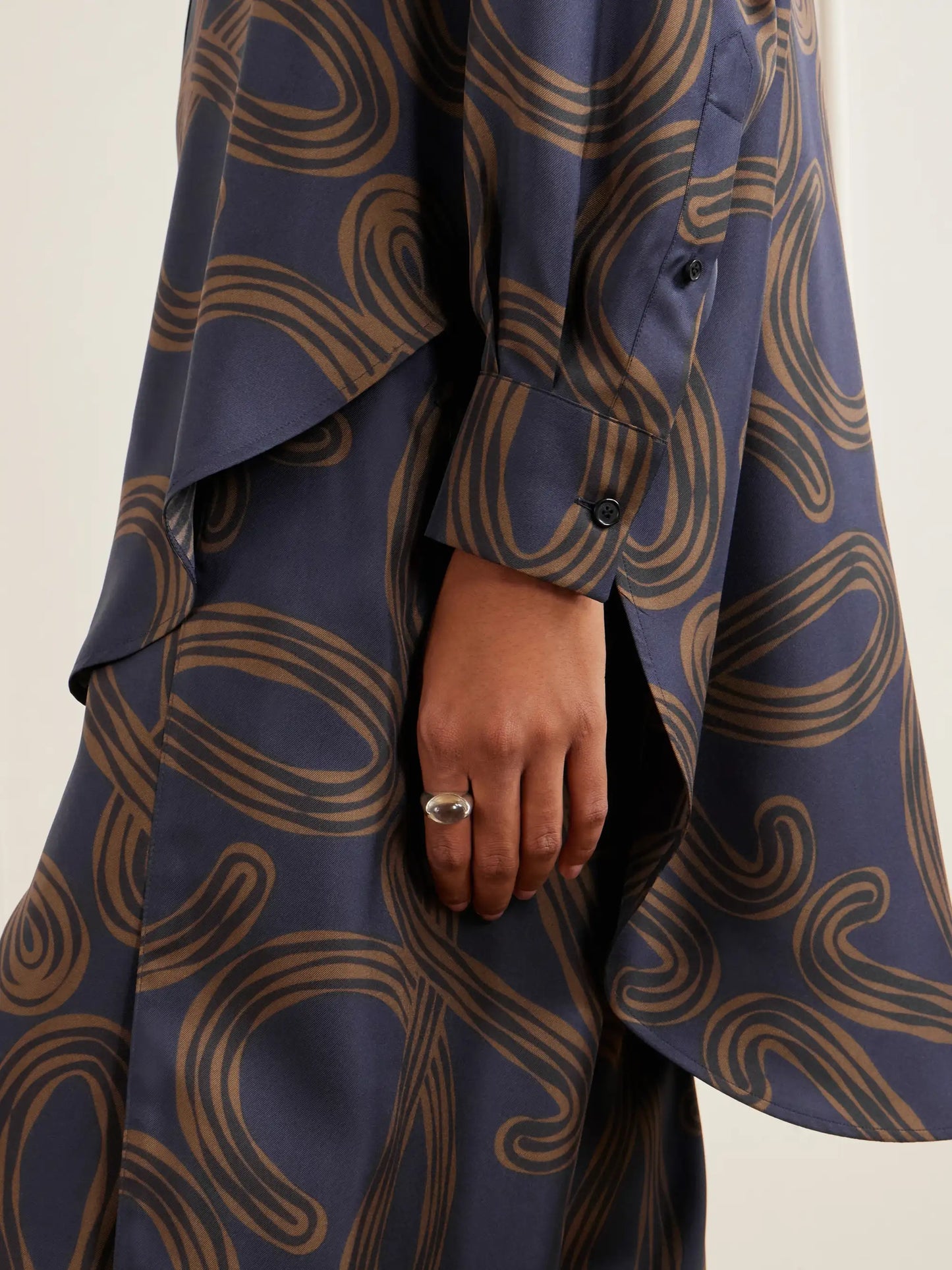 + Paula's Ibiza Anagram-printed Silk-twill Shirt