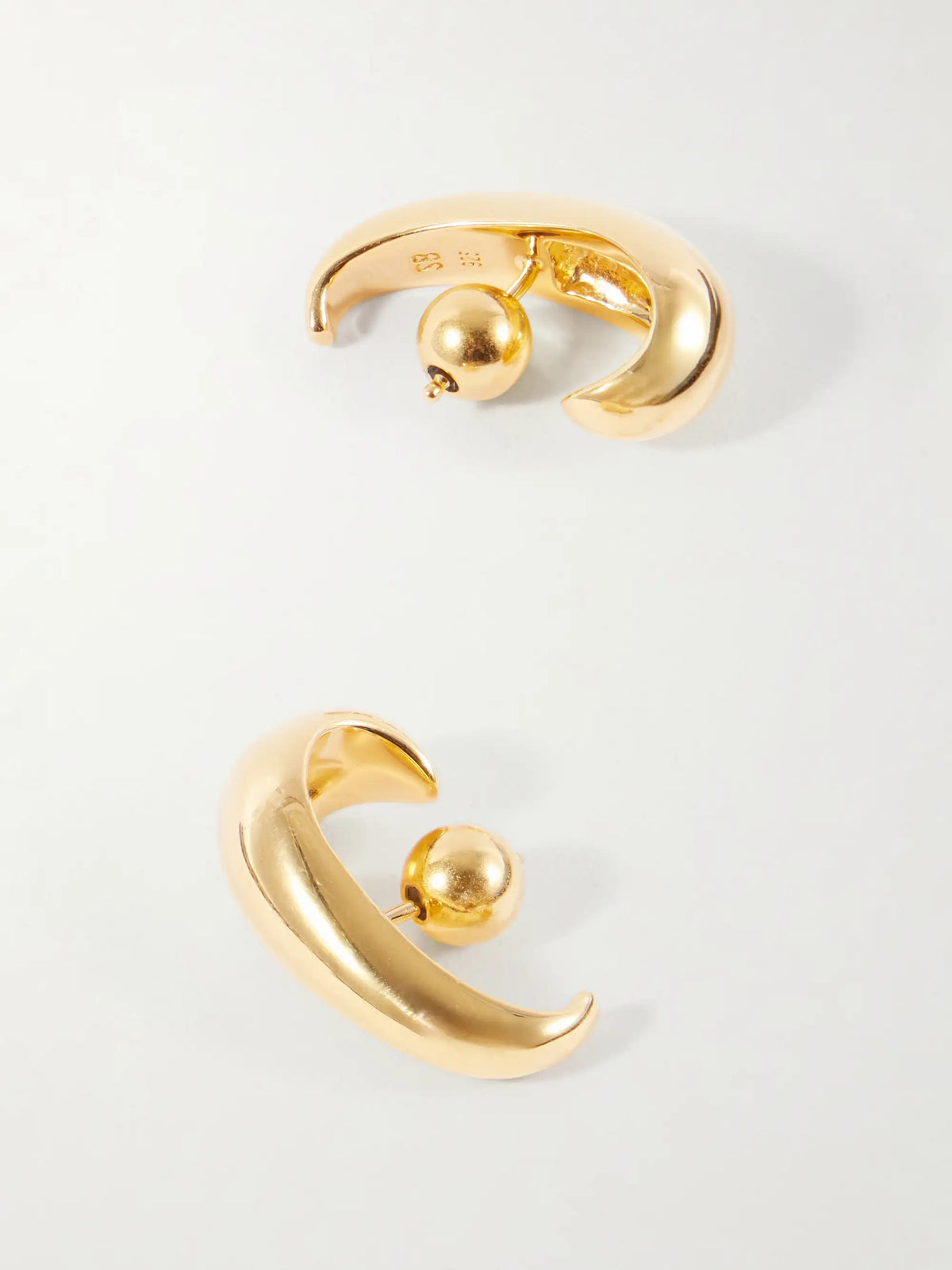 Noodle Gold-toned Sterling Silver Earrings