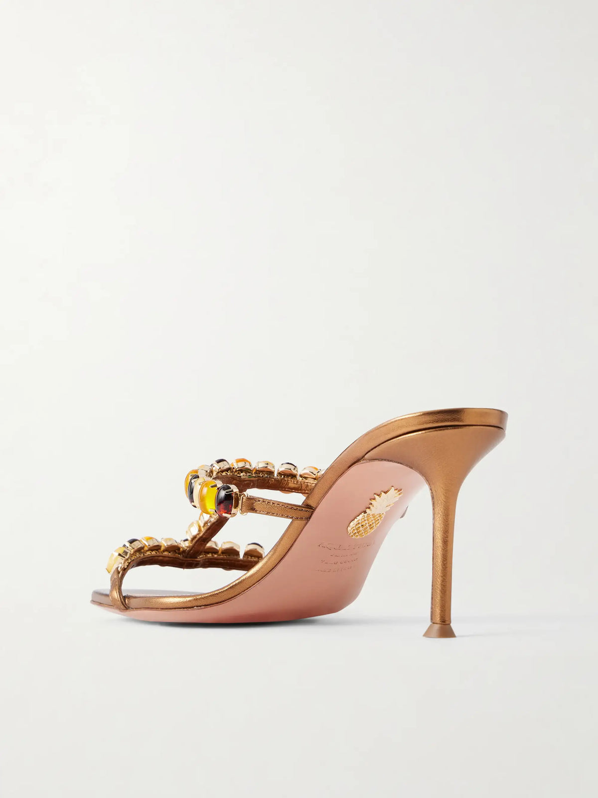 Mystic Stone 75 Crystal-embellished Leather Sandals