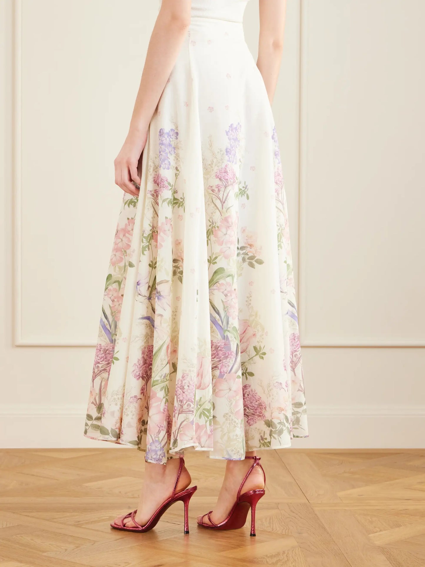 Ventine Floral-print Cotton-blend Maxi Skirt