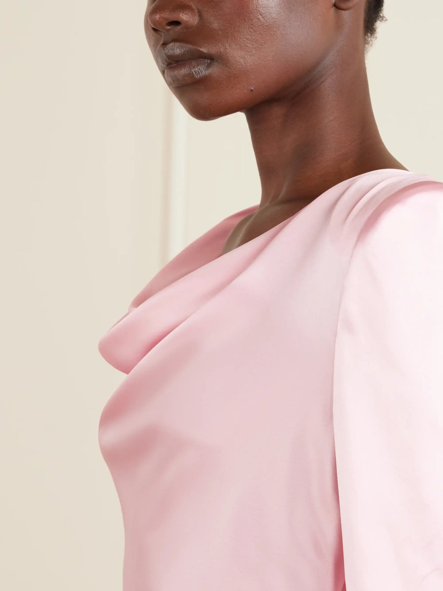 Draped Silk-satin Midi Dress