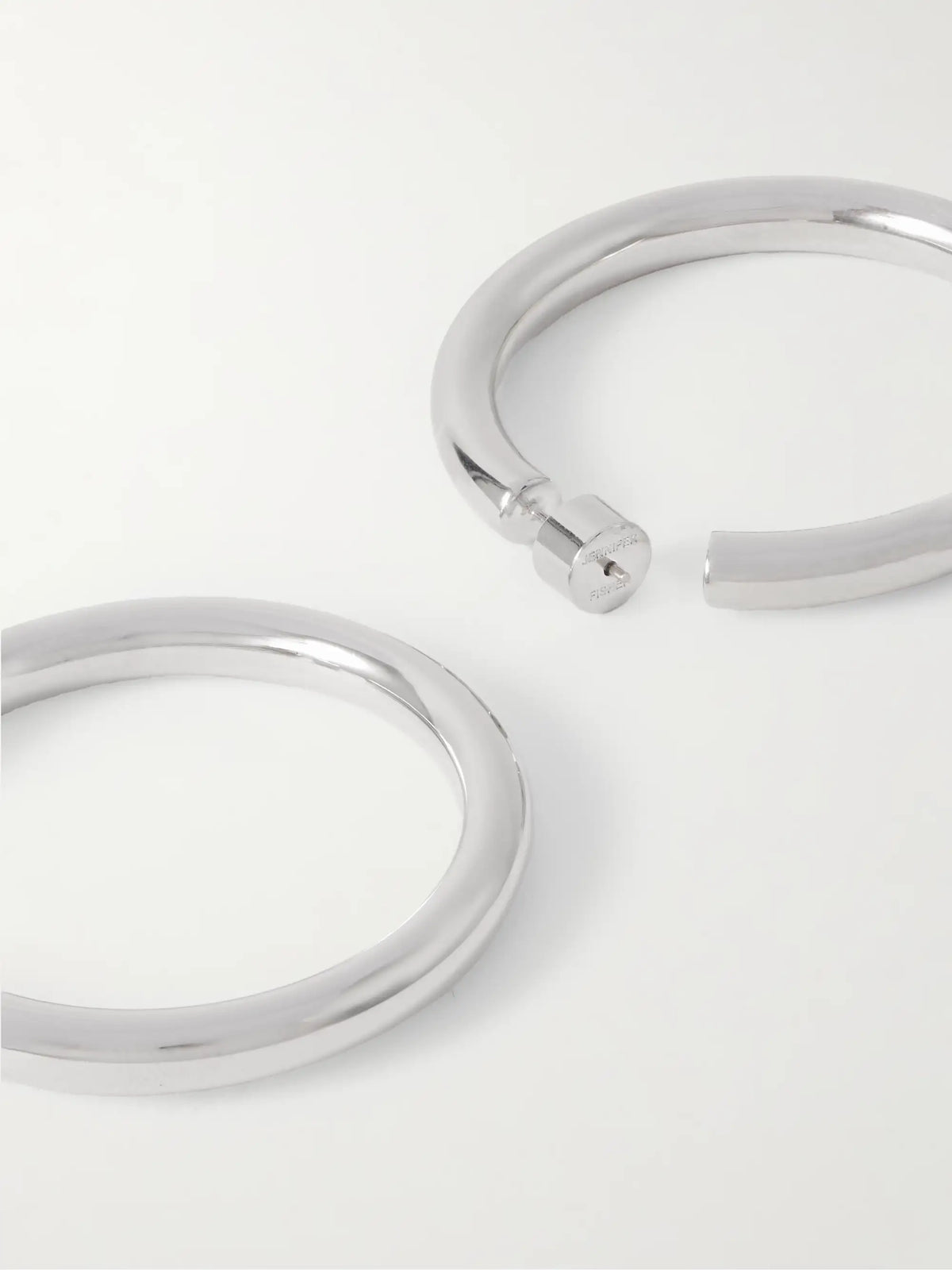 Natasha Baby Silver-tone Hoop Earrings