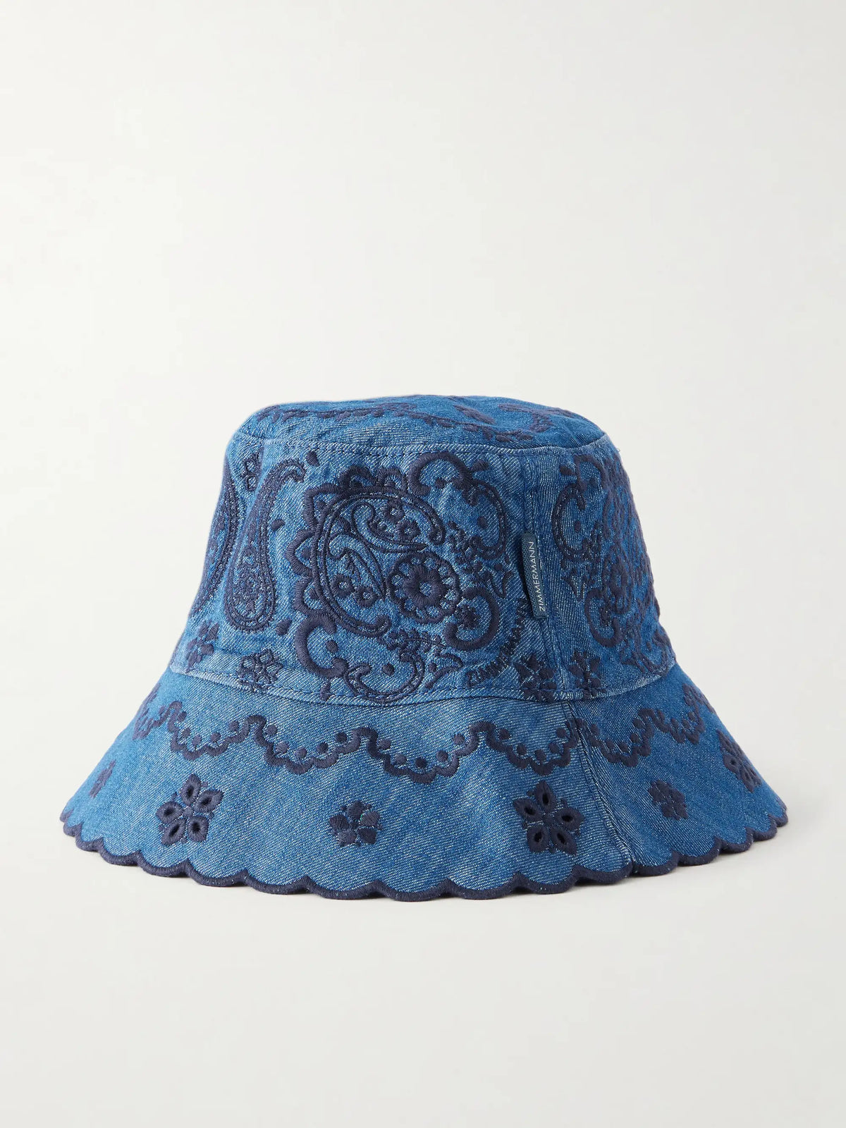 Embroidered Denim Bucket Hat