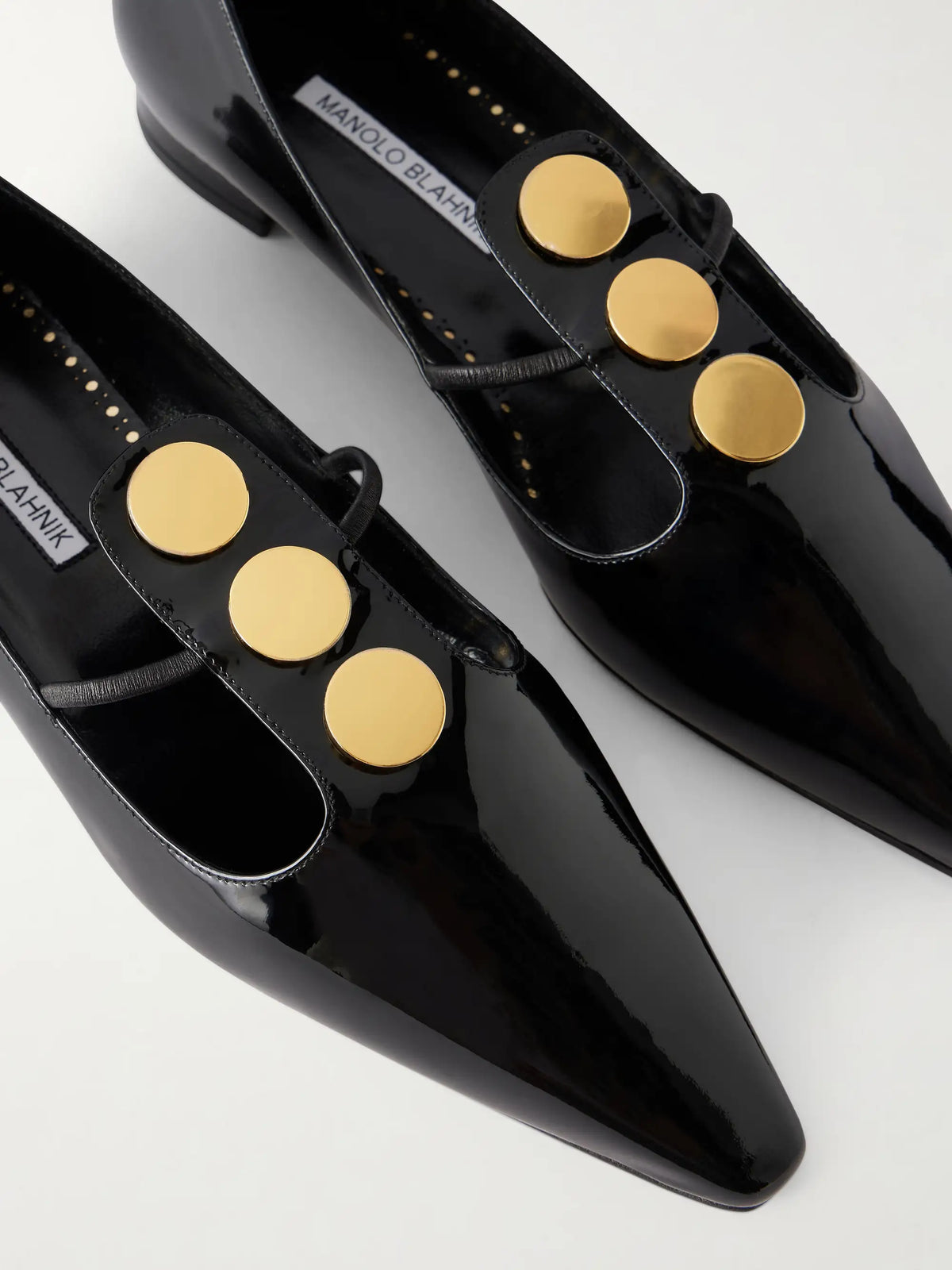 Khafre Embellished Patent-leather Flats