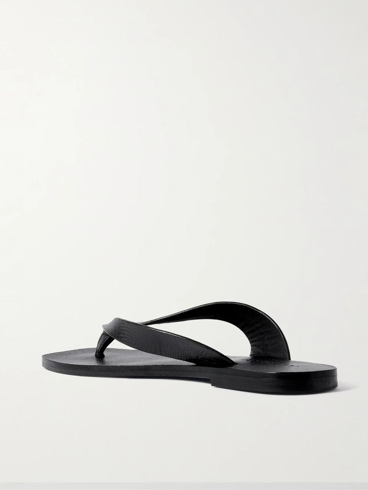 Kinto Lizard-effect Leather Flip Flops