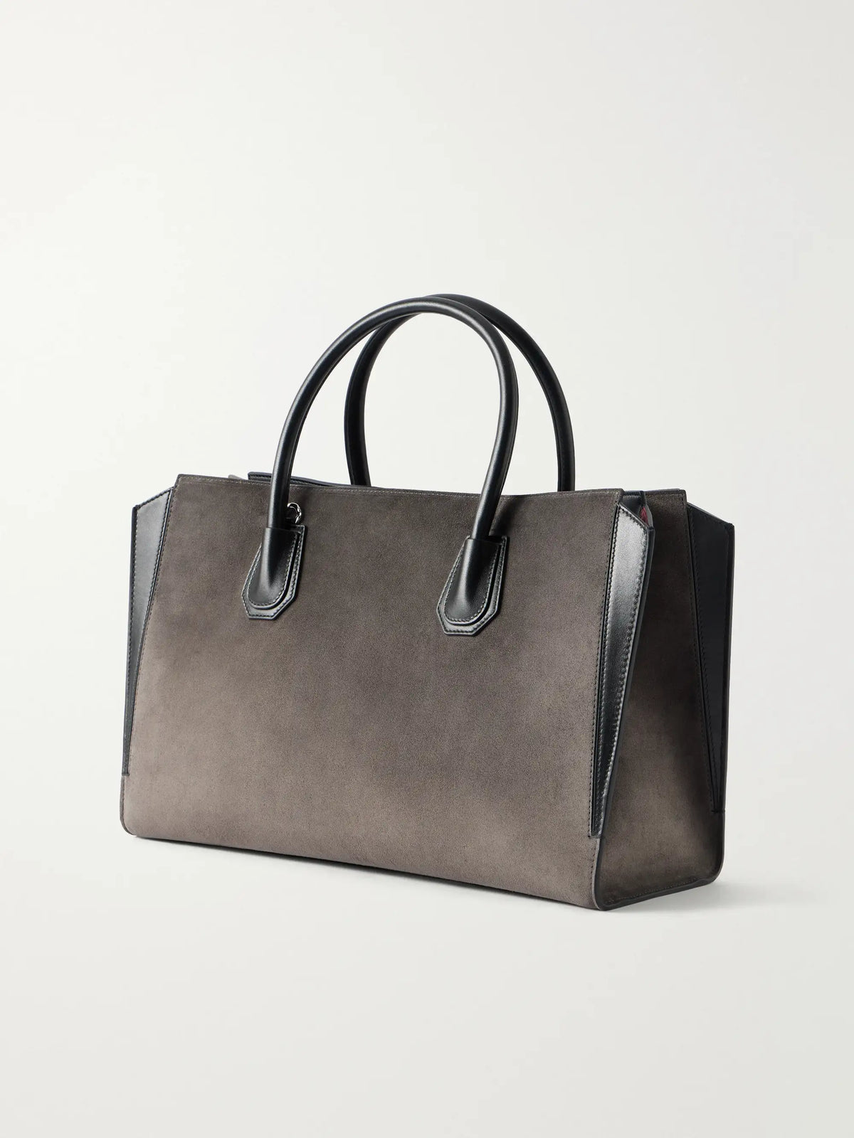 Givenchy Antigona Leather-trimmed Suede Tote