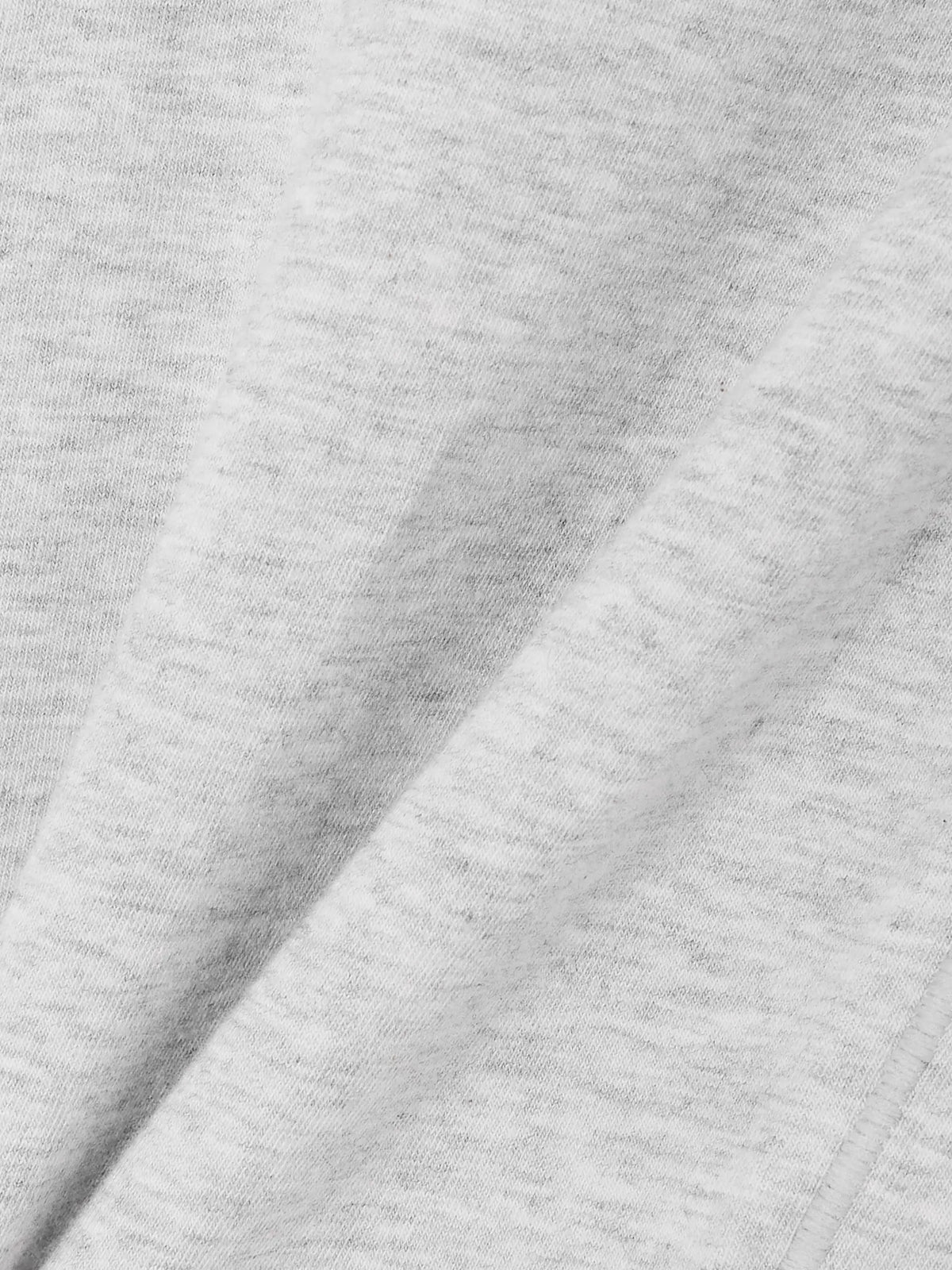 Stretch-cotton Jersey Foldover Pants - Light Heather Grey