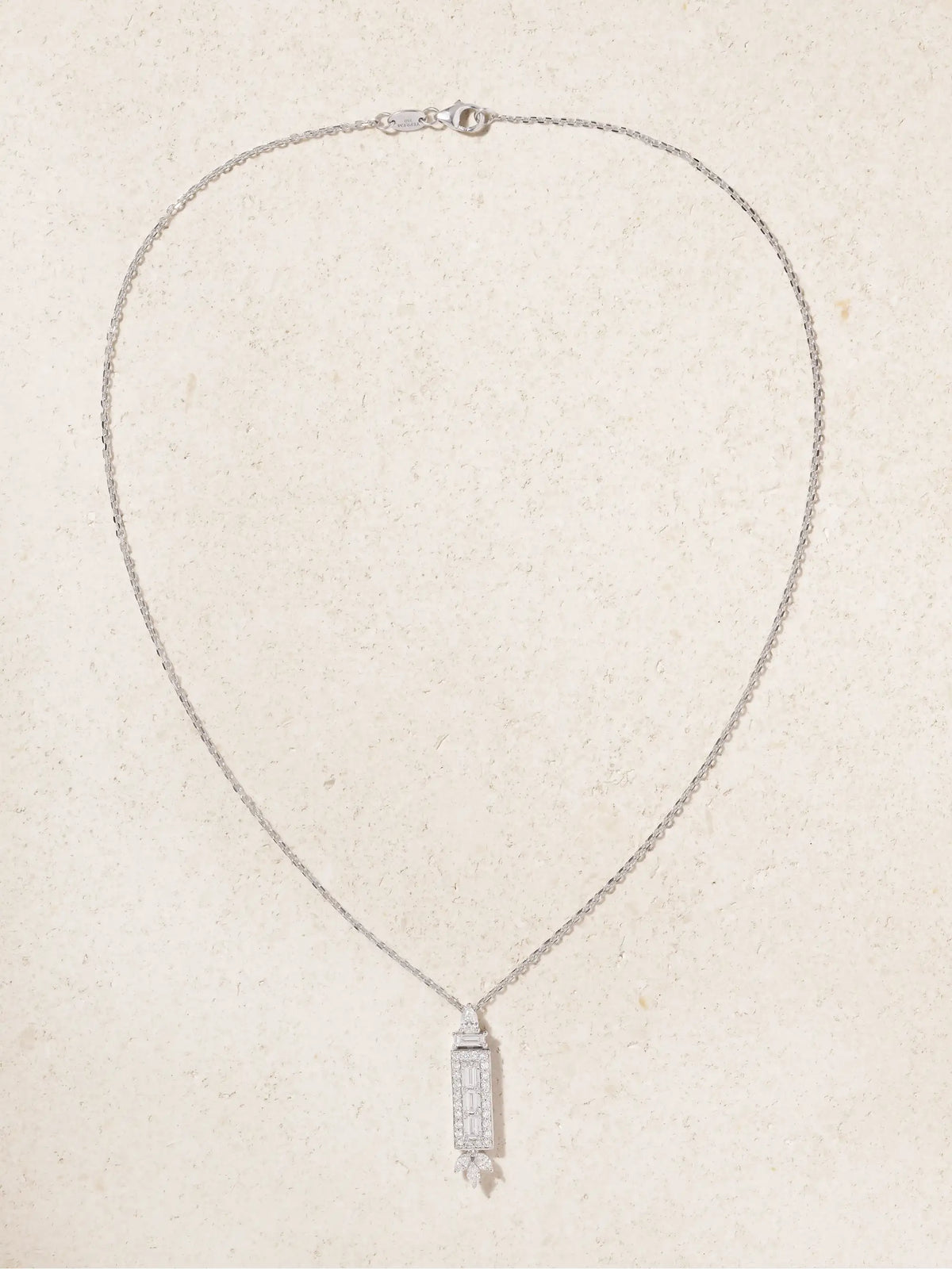 YEPREM 18-karat White Gold Diamond Necklace