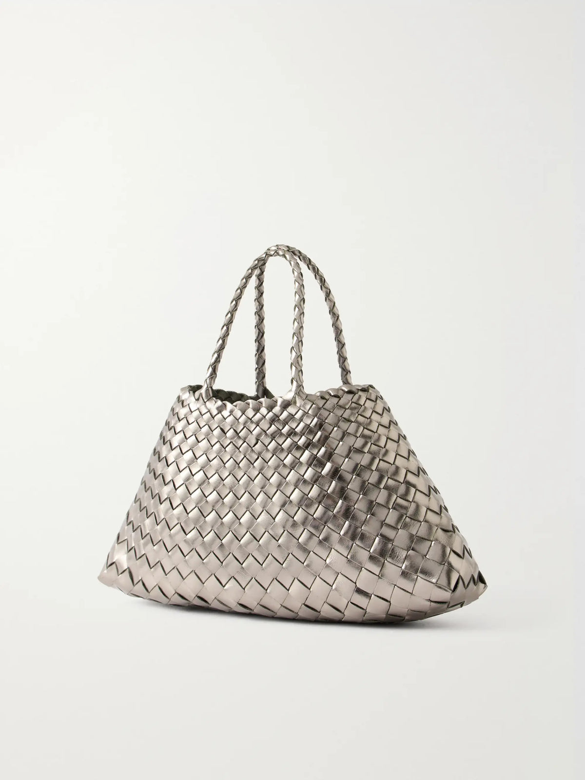 Sante Croce Small Woven Leather Tote