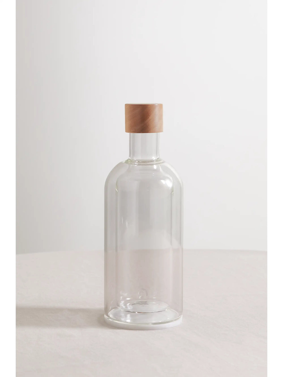 Glass And Walnut Wood Bottle