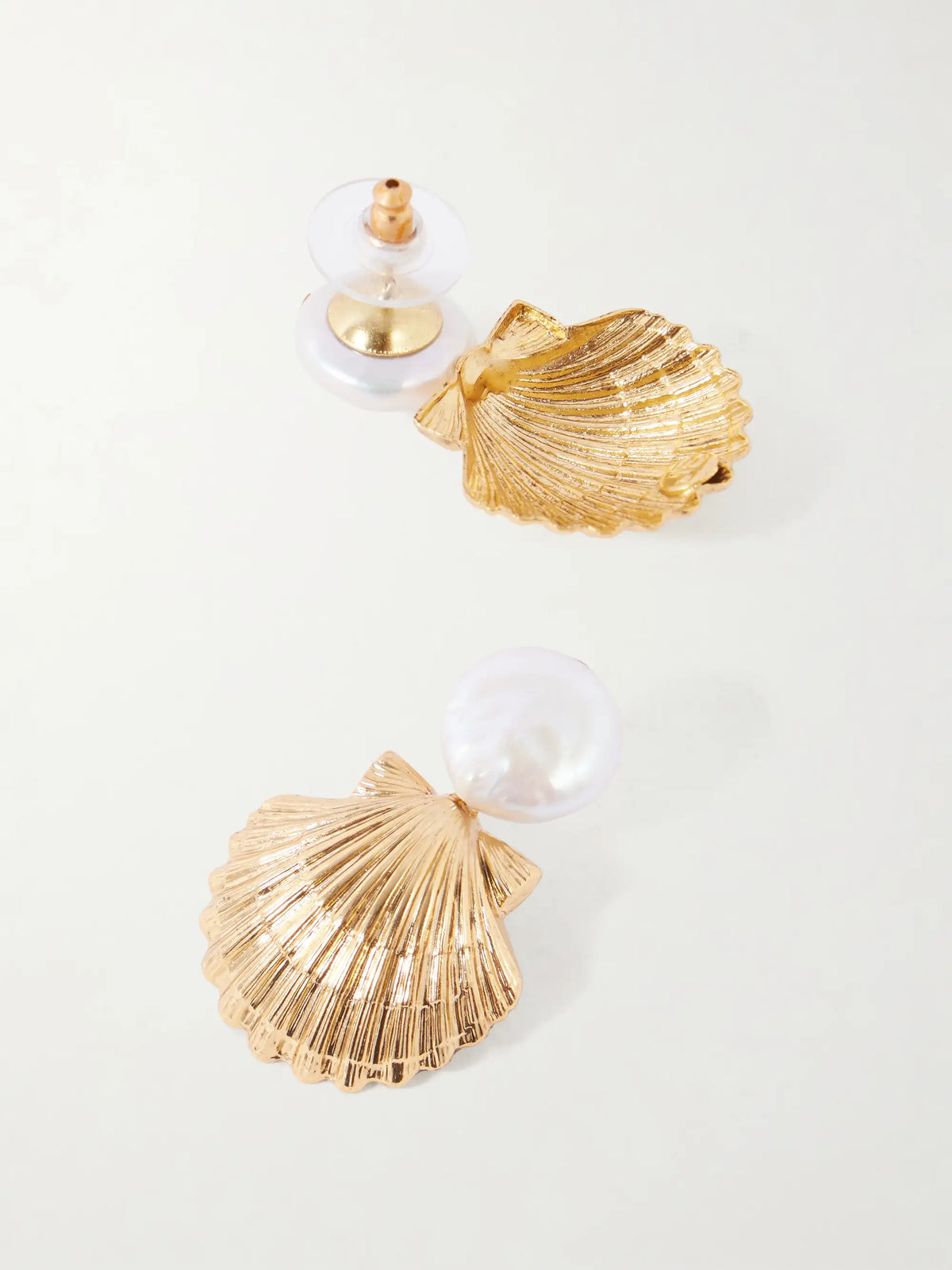 Laguna Gold-tone Pearl-effect Embellished Earrings