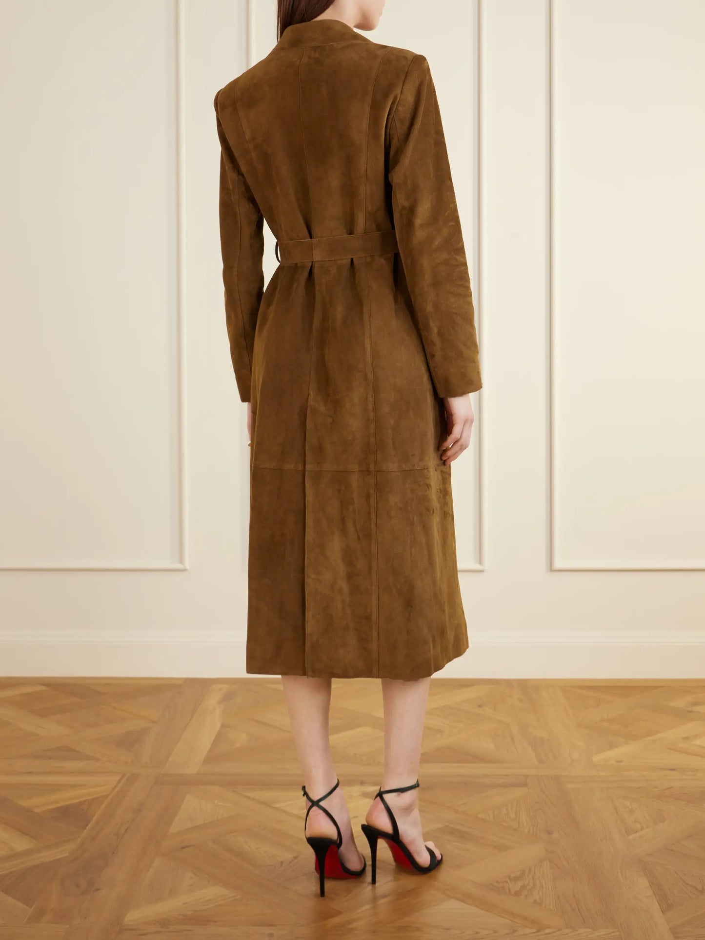 Winona Belted Suede Long Coat