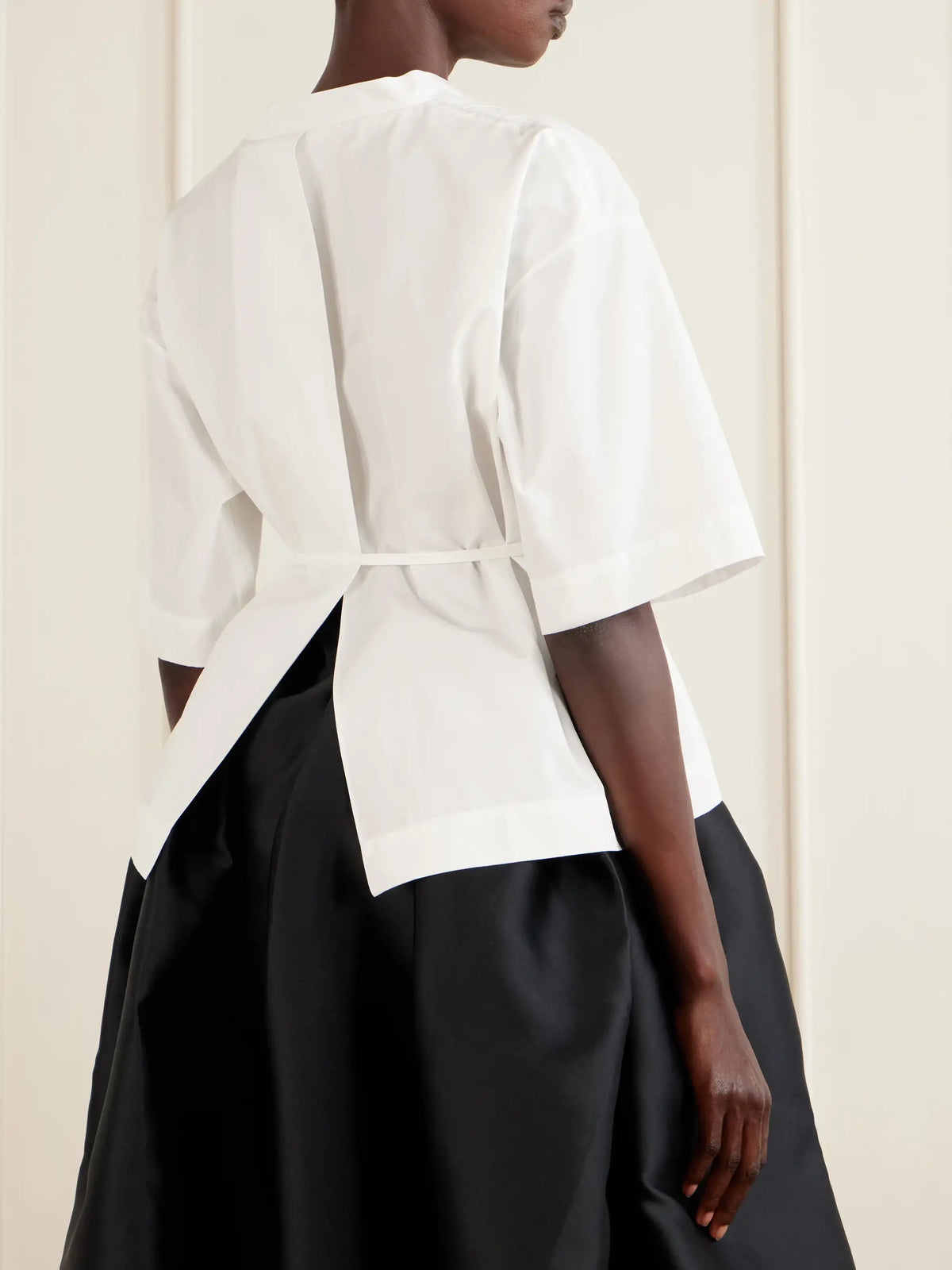 Lynn Cotton-poplin Wrap Blouse