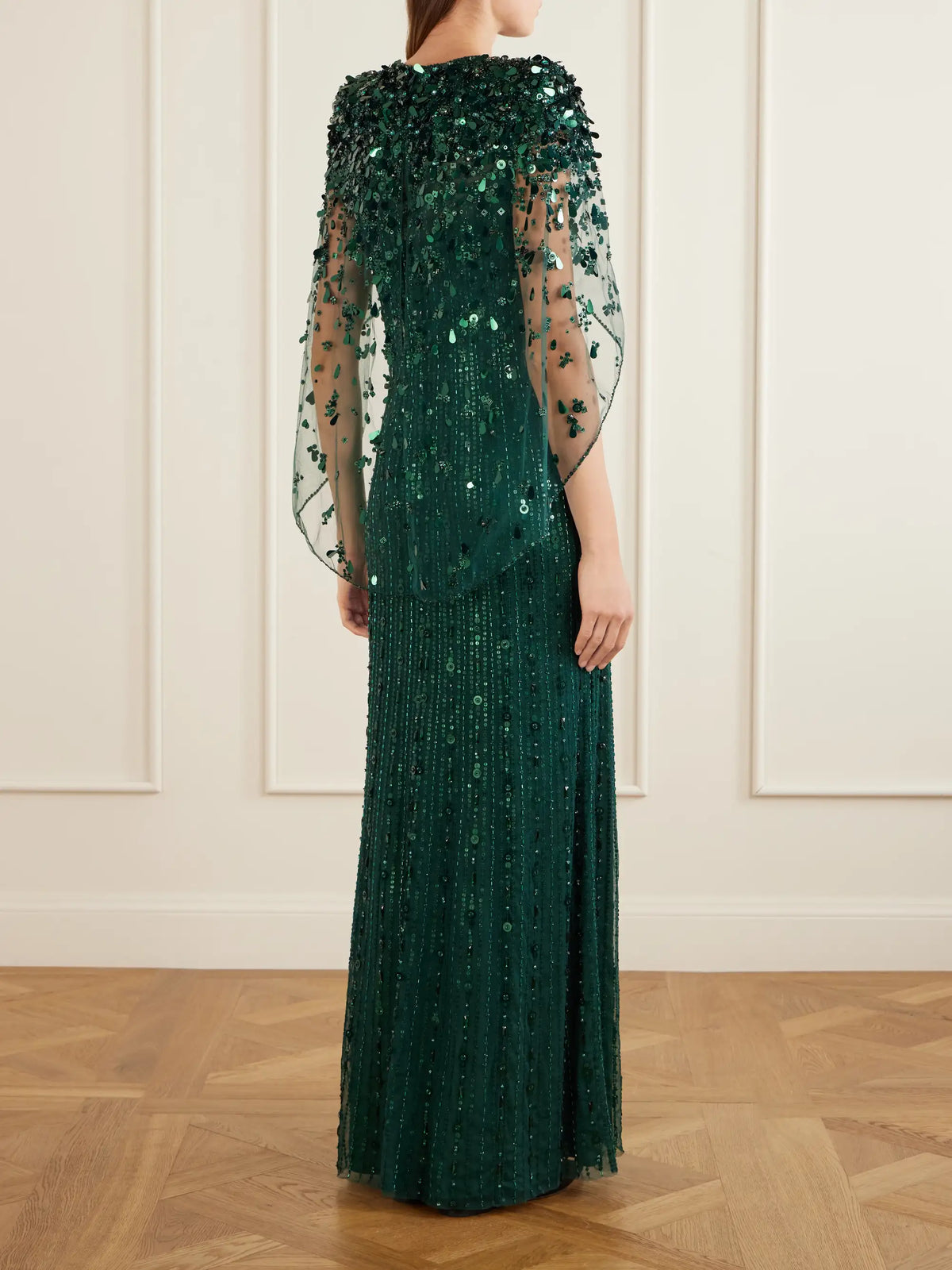 Nettie Embellished Sequined Tulle Gown