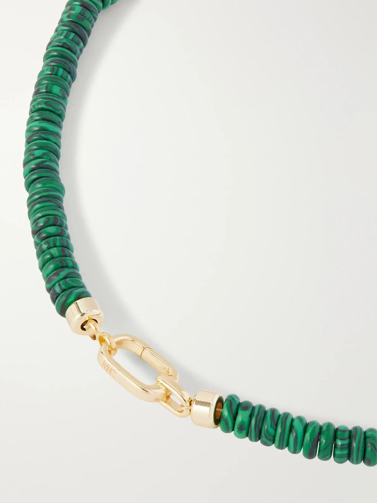 Gold-plated, Malachite And Crystal Necklace