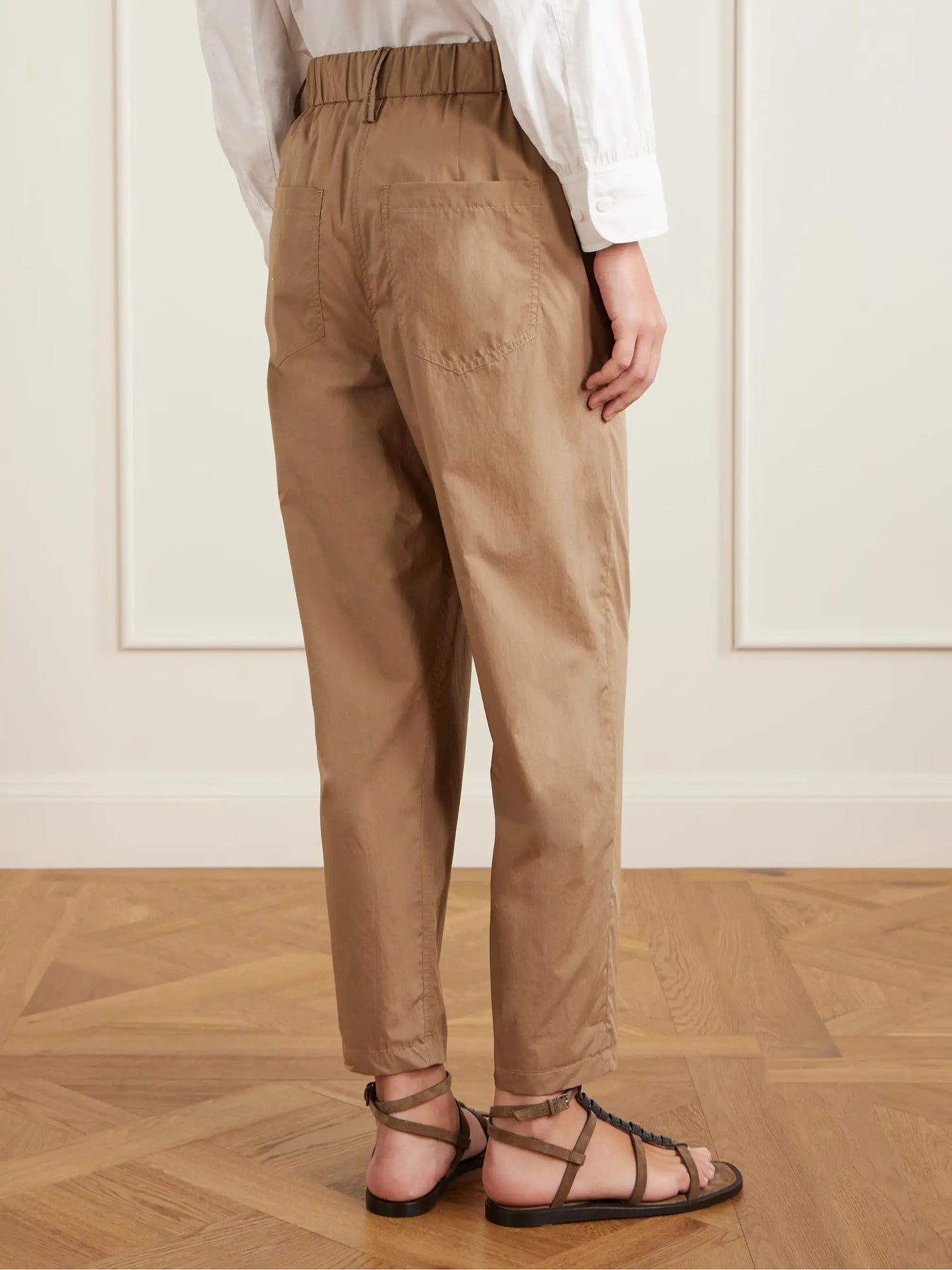 Cotton-voile Tapered Pants
