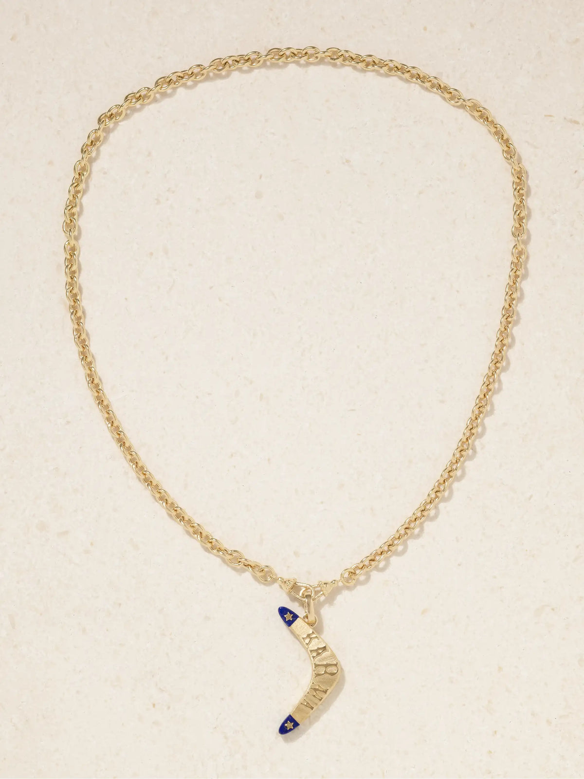 Karma 18-karat Gold Lapis Lazuli Necklace