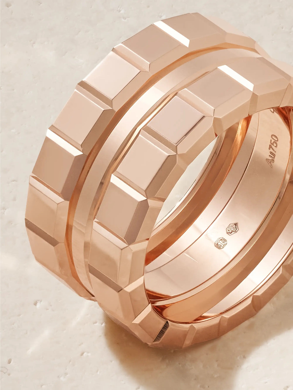 Ice Cube 18-karat Rose Gold Ring
