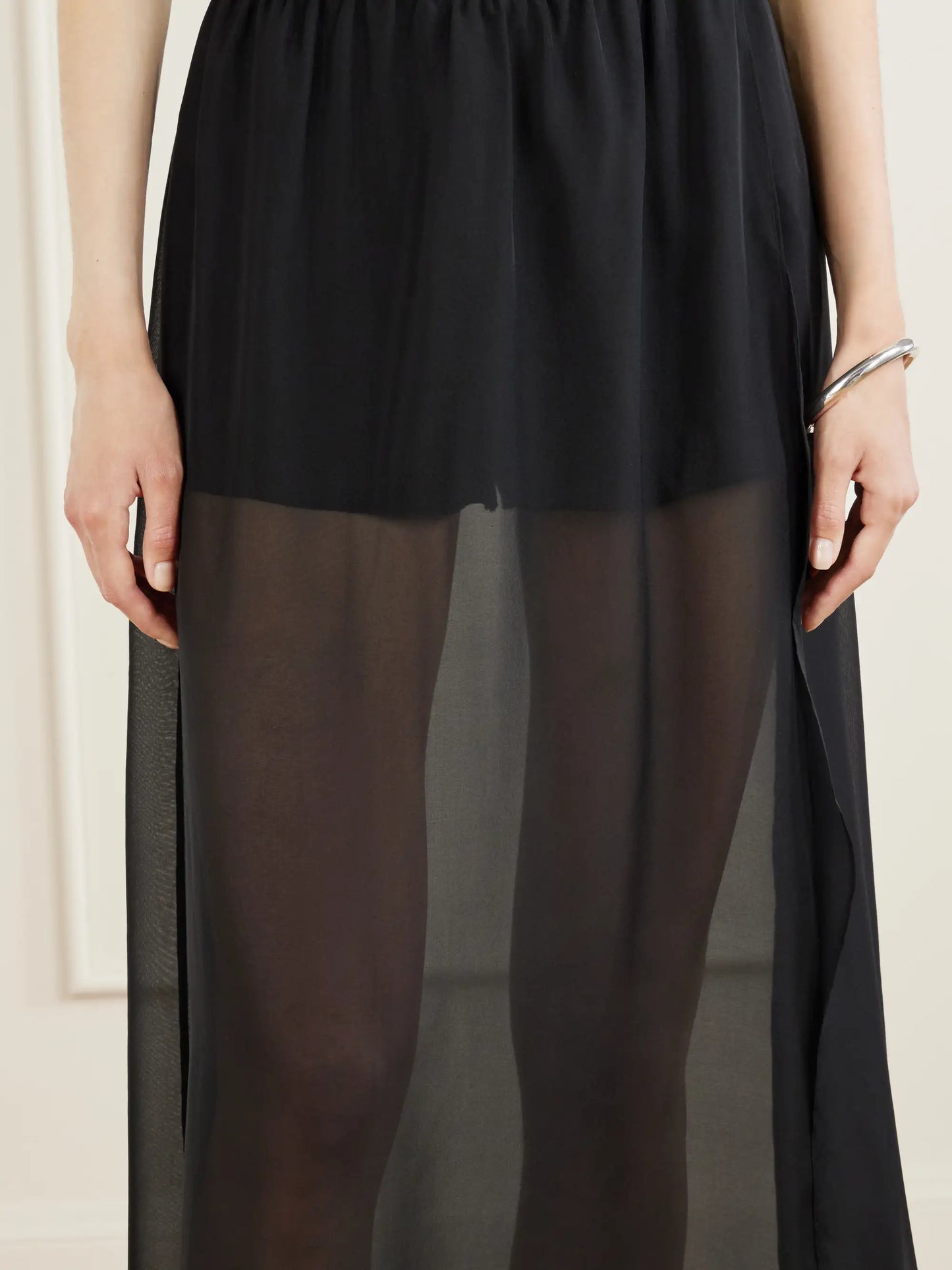 Freya Layered Silk-chiffon Maxi Skirt